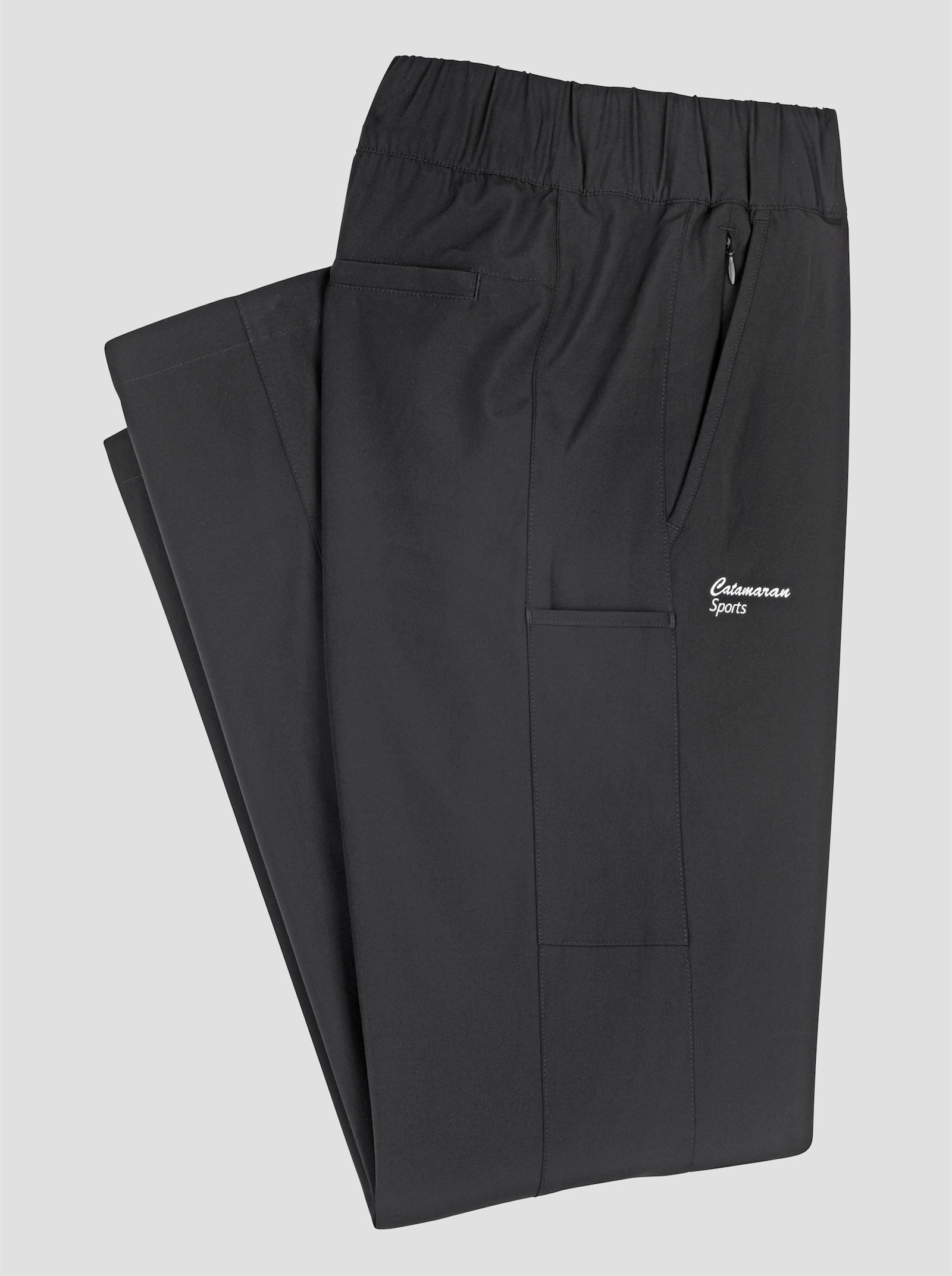 Catamaran Sports Funktionshose mit Sicherheitstasche innen - schwarz