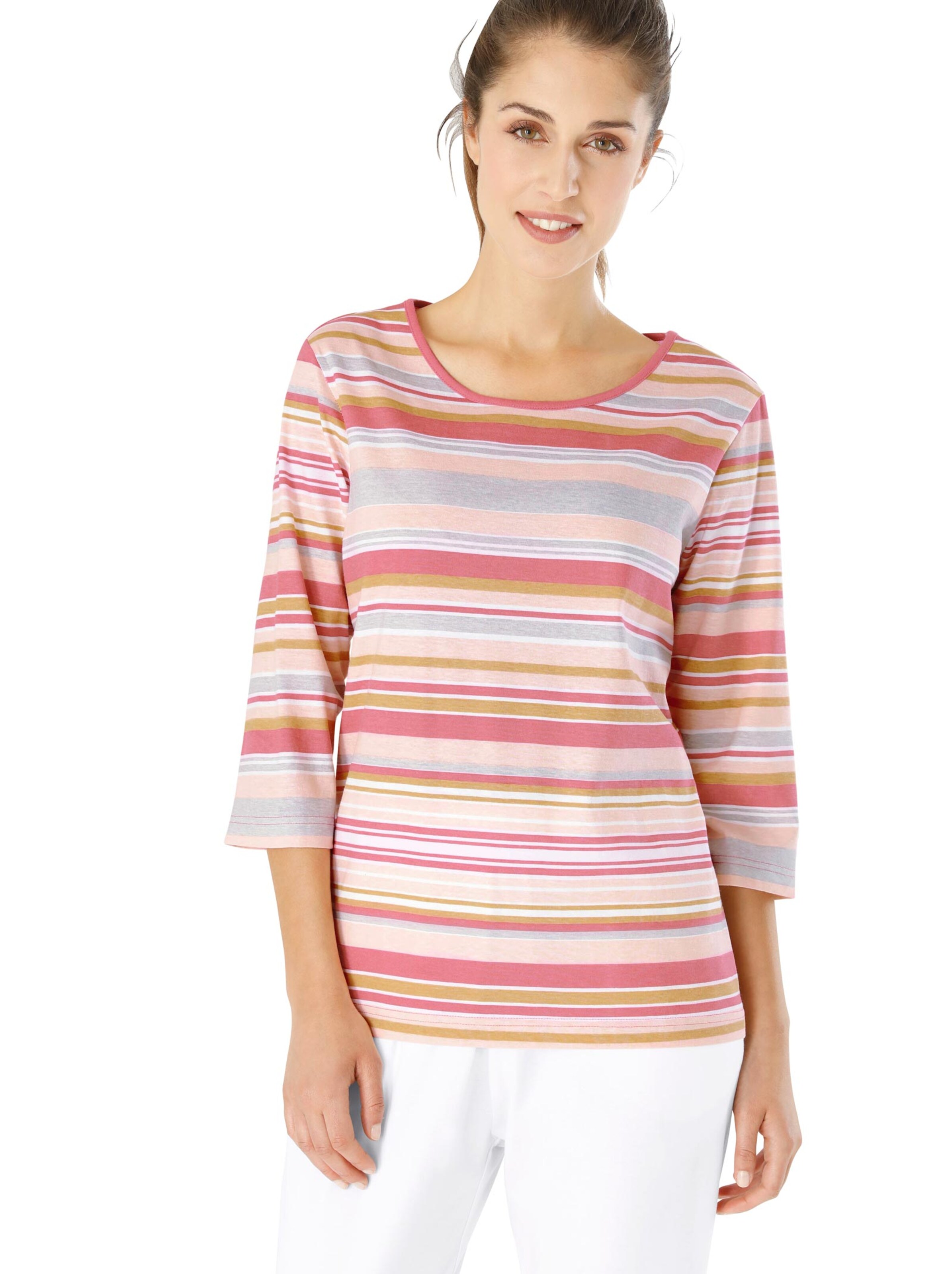 Freizeitshirt - rosé-geringelt