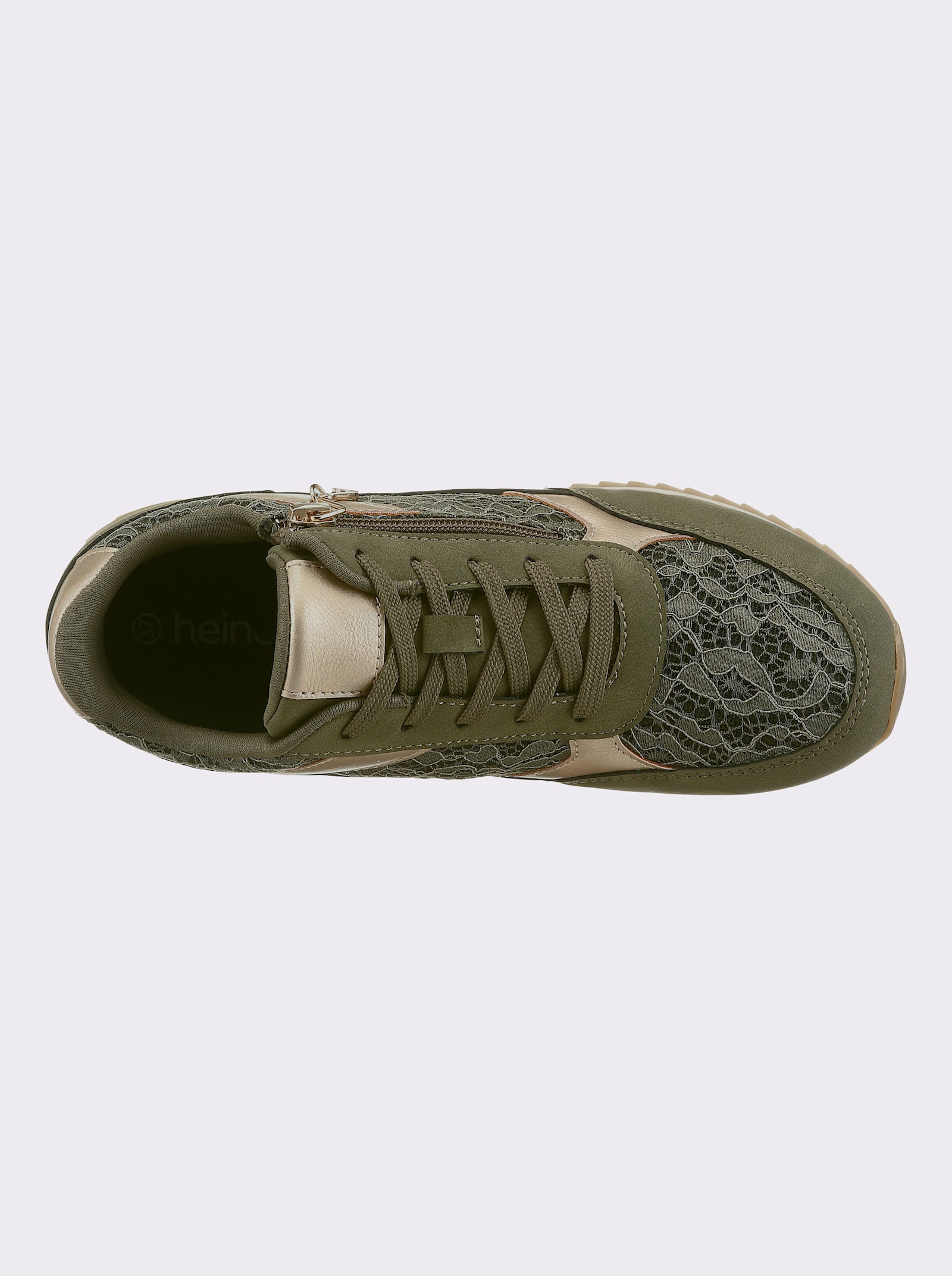 heine Sneaker - khaki-goldfarben