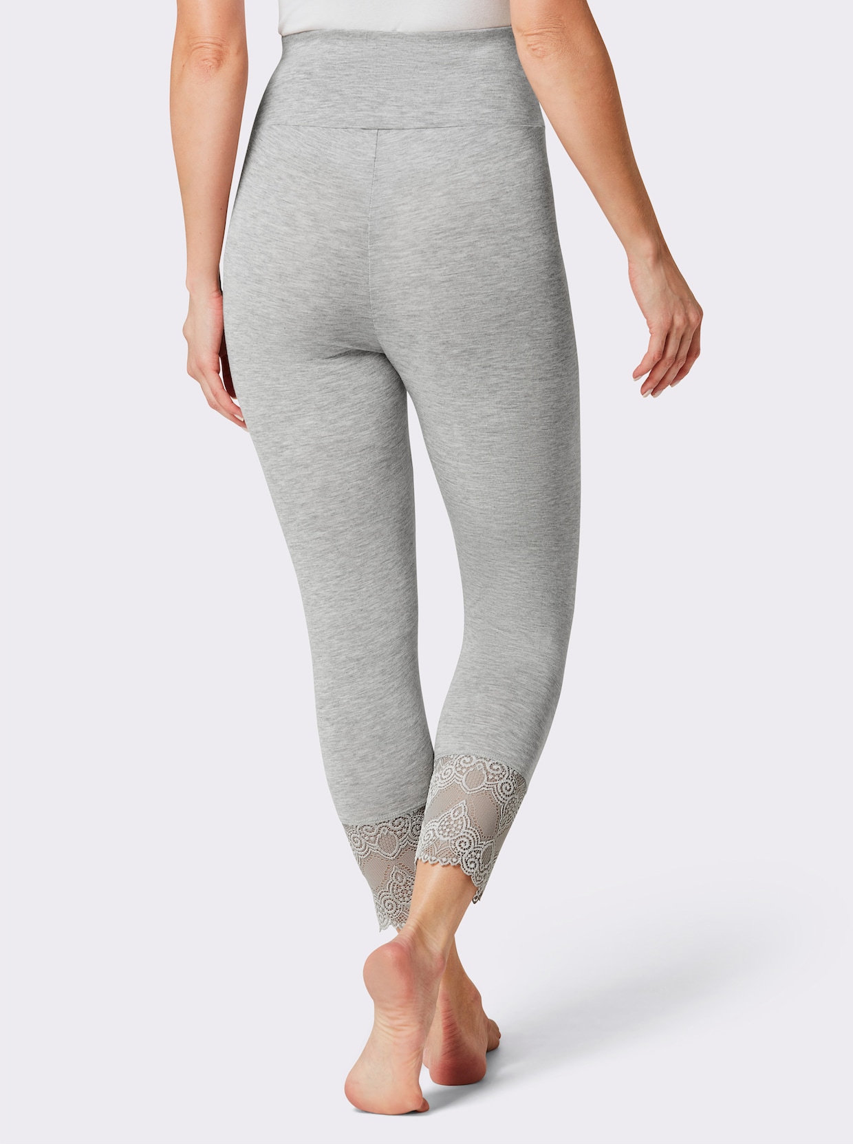 wäschepur Capri-Leggings - grau-meliert