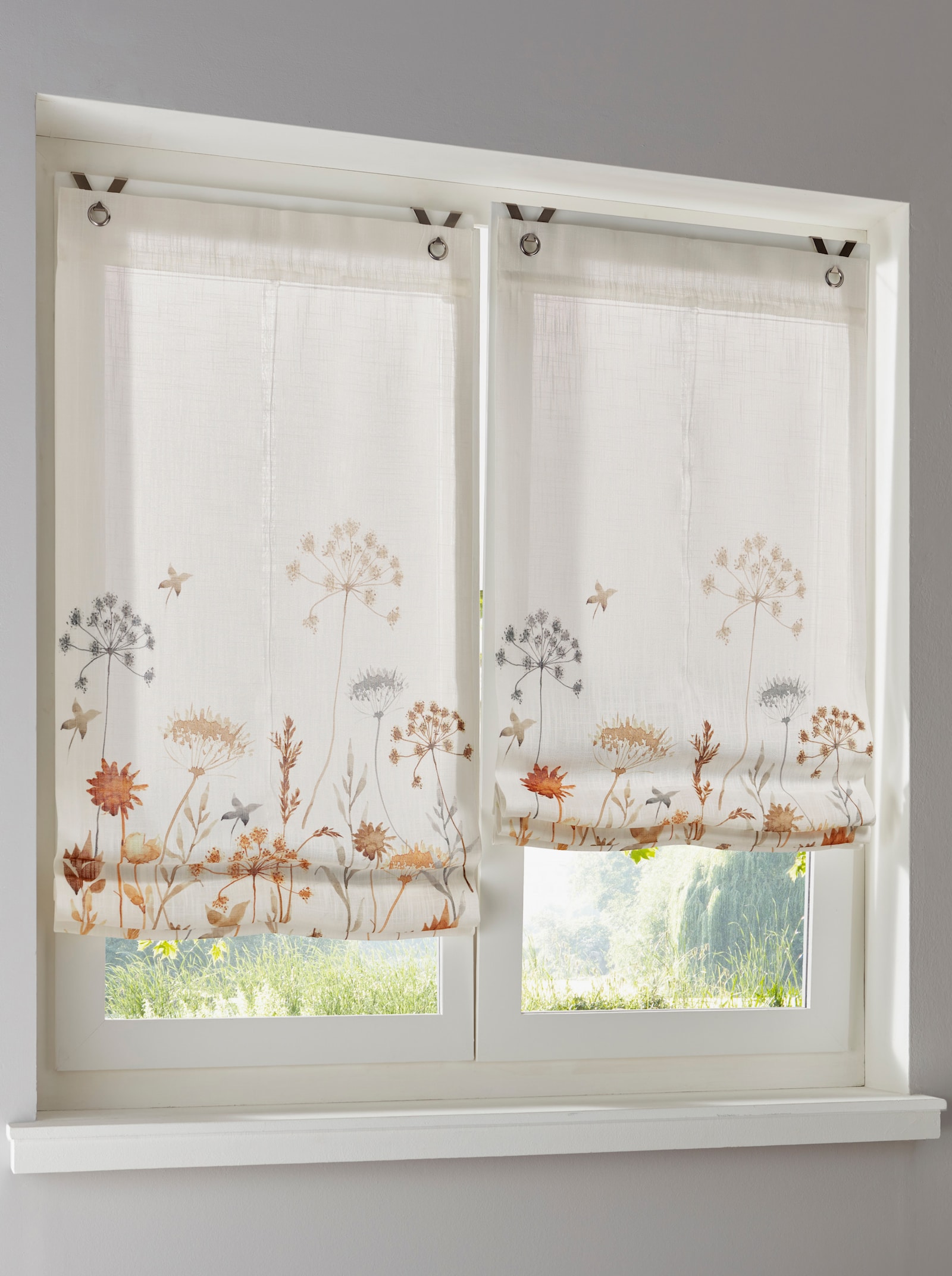 heine home Raffrollo - weiß-bedruckt