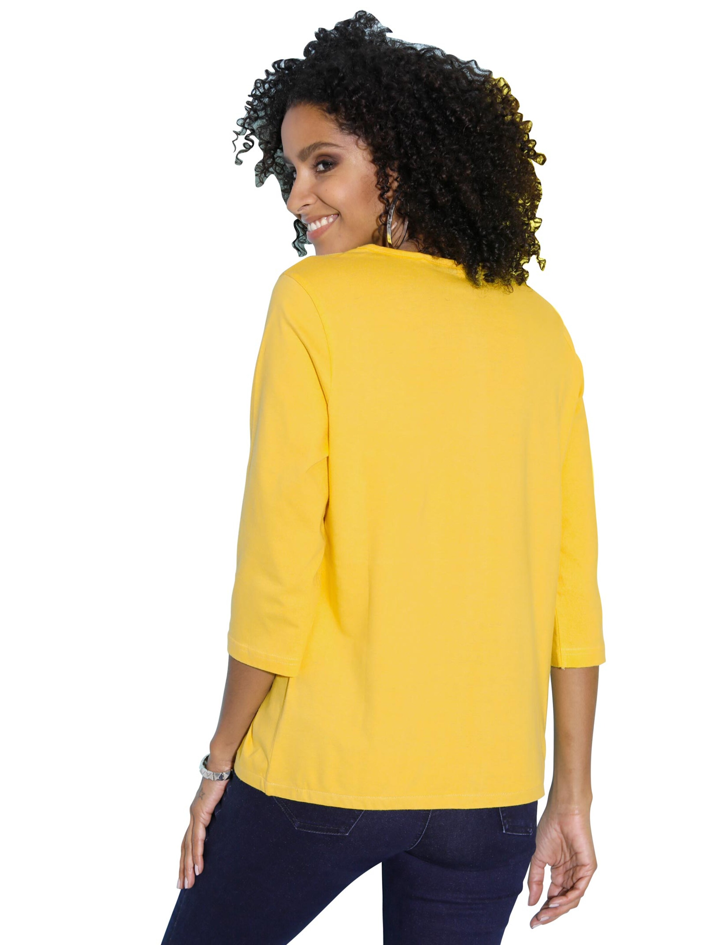 Shirt - gelb-gemustert