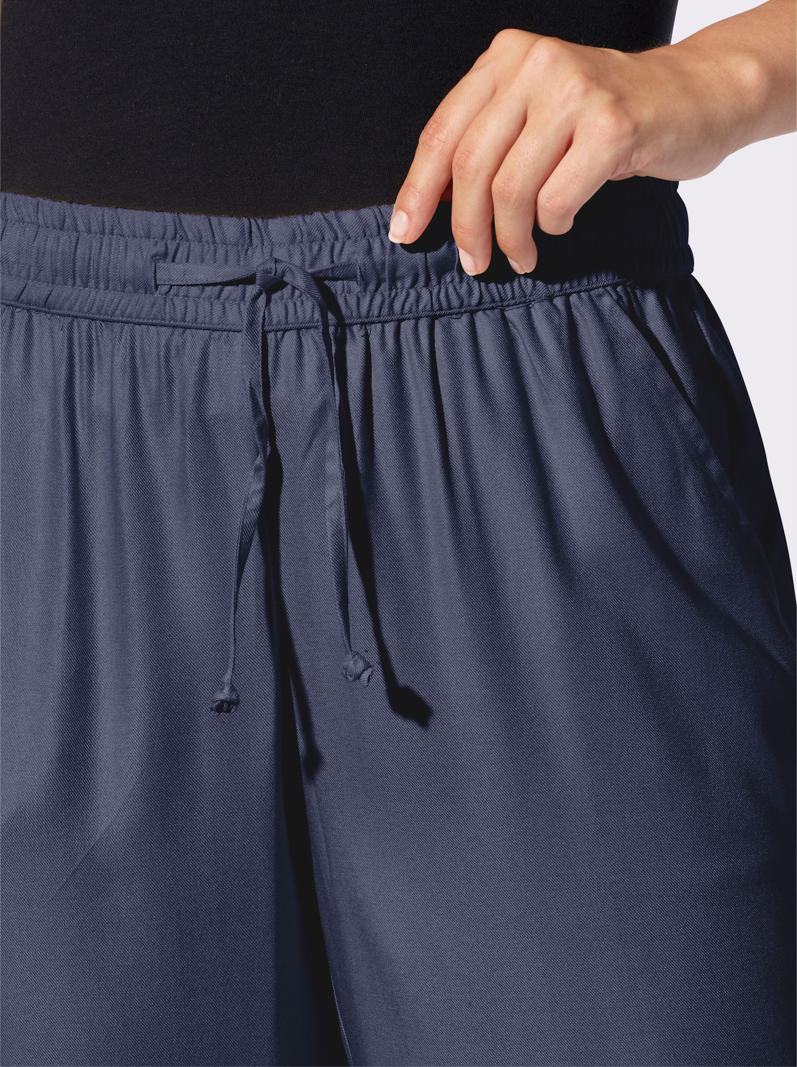 Schlupfhose in strukturierter Qualität - marine