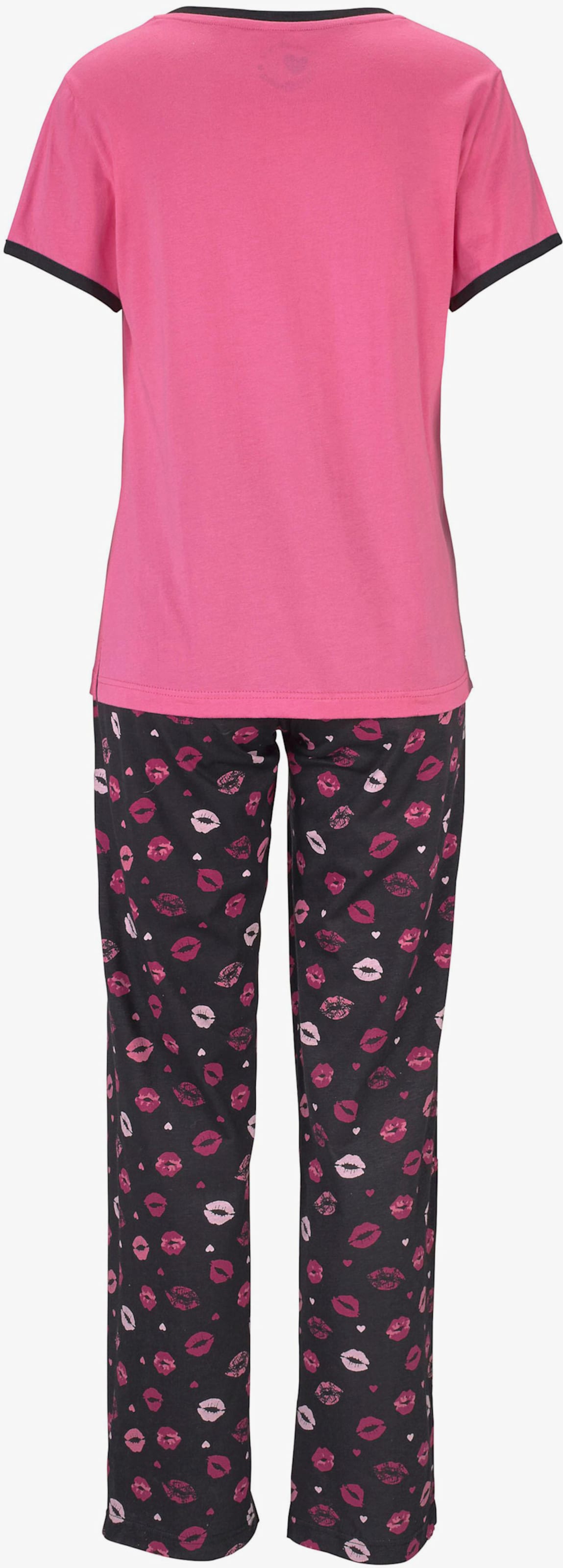 Vivance Dreams Pyjama - roze-zwart gedessineerd