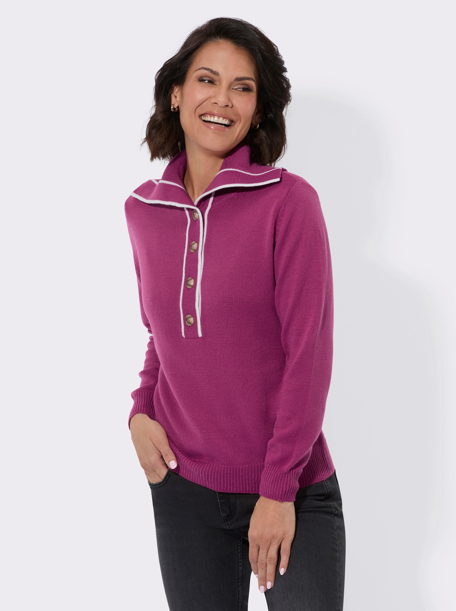 Pullover mit Troyerkragen - erika