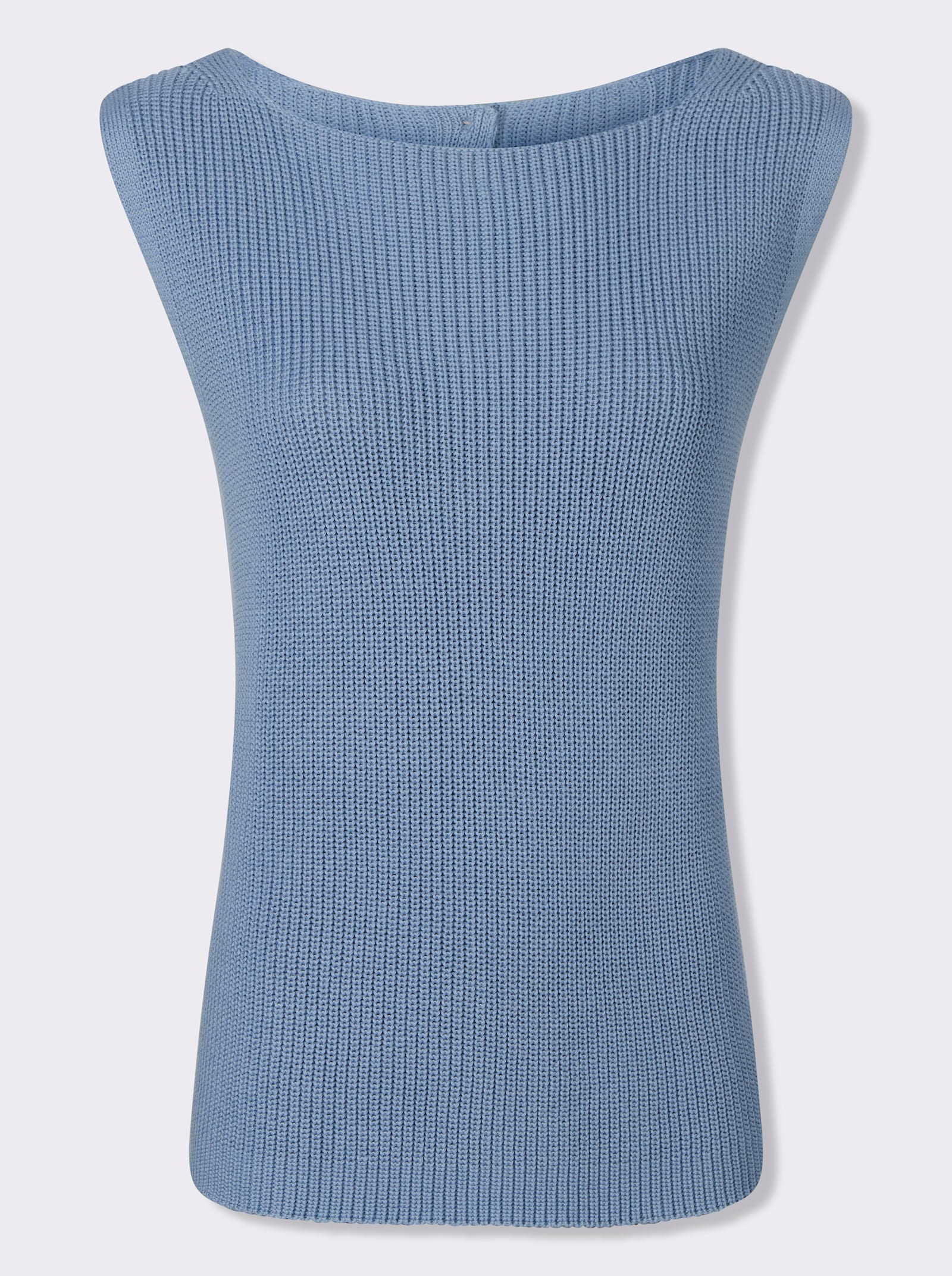 heine Stricktop mit Zierknopfleiste hinten - bleu