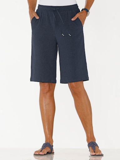 Bermudas in Crinkle-Qualität - marine