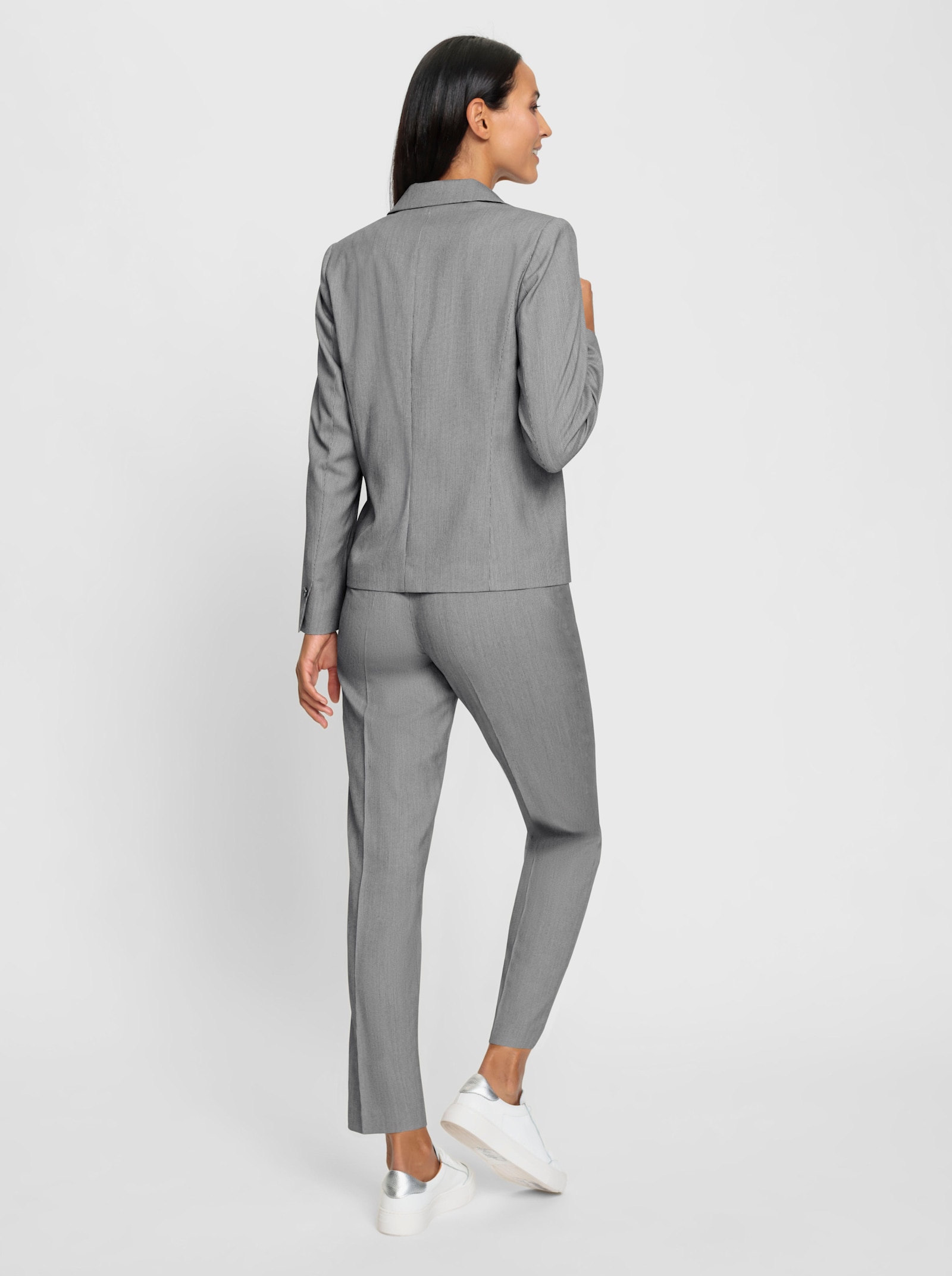 heine Hosenanzug in Stretch-Qualität - ecru-schwarz-gemustert