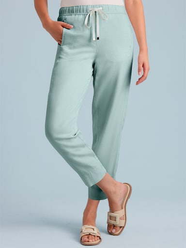 Ascari Edel-Jogpants mit Leinen - kalkmint