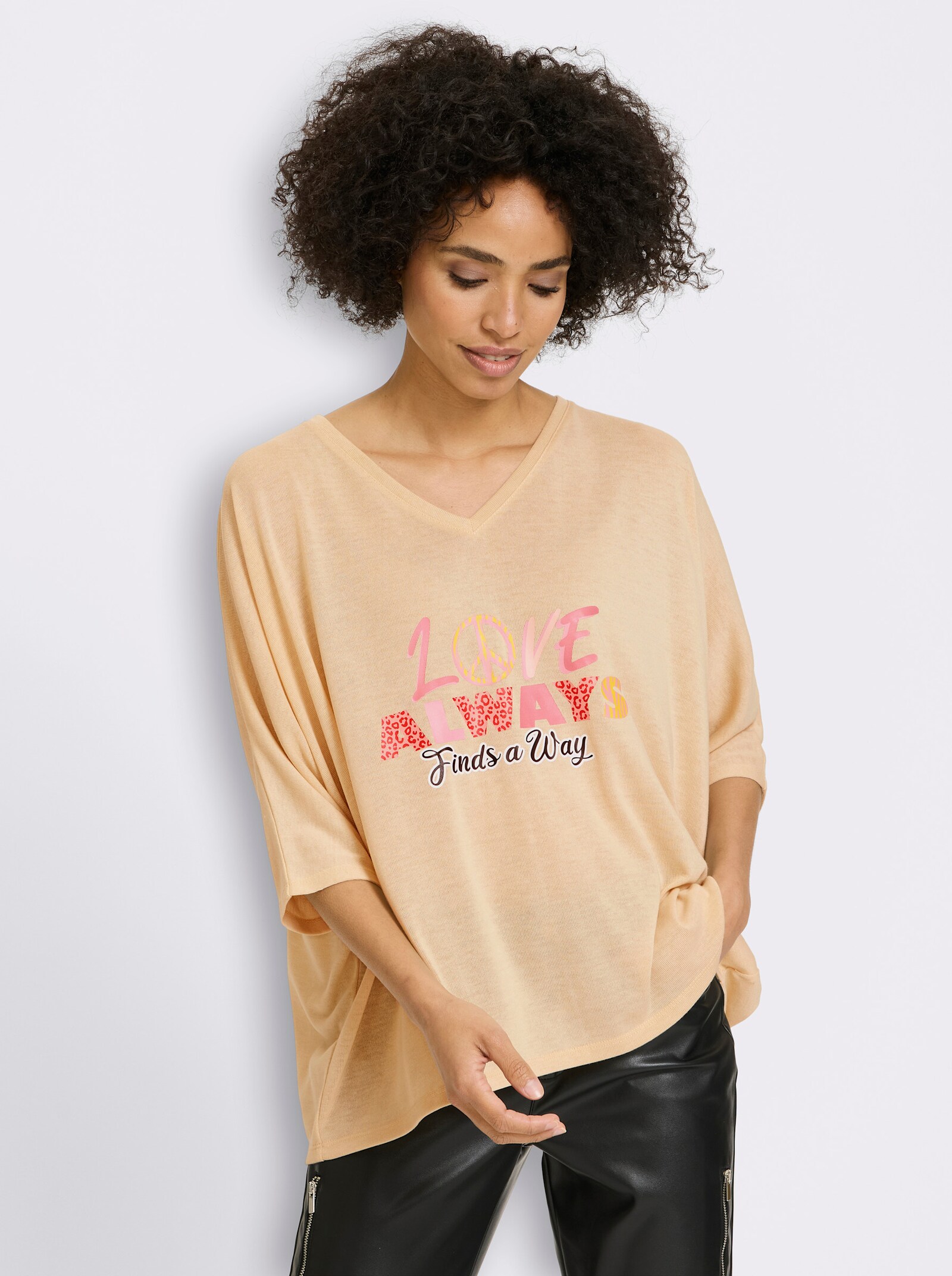 heine Sweatshirt mit Fledermaus-Ärmel - sand