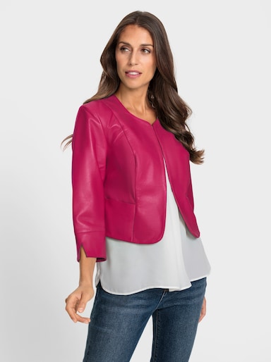 heine Leder-Jacke - pink