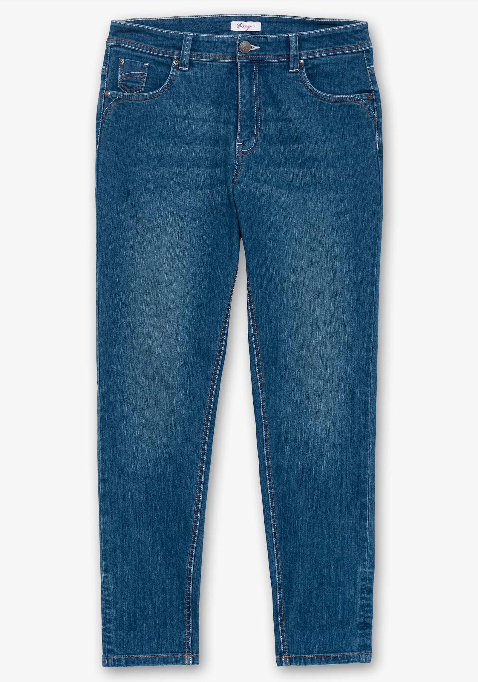 sheego Jeans met contrastnaden - blue denim