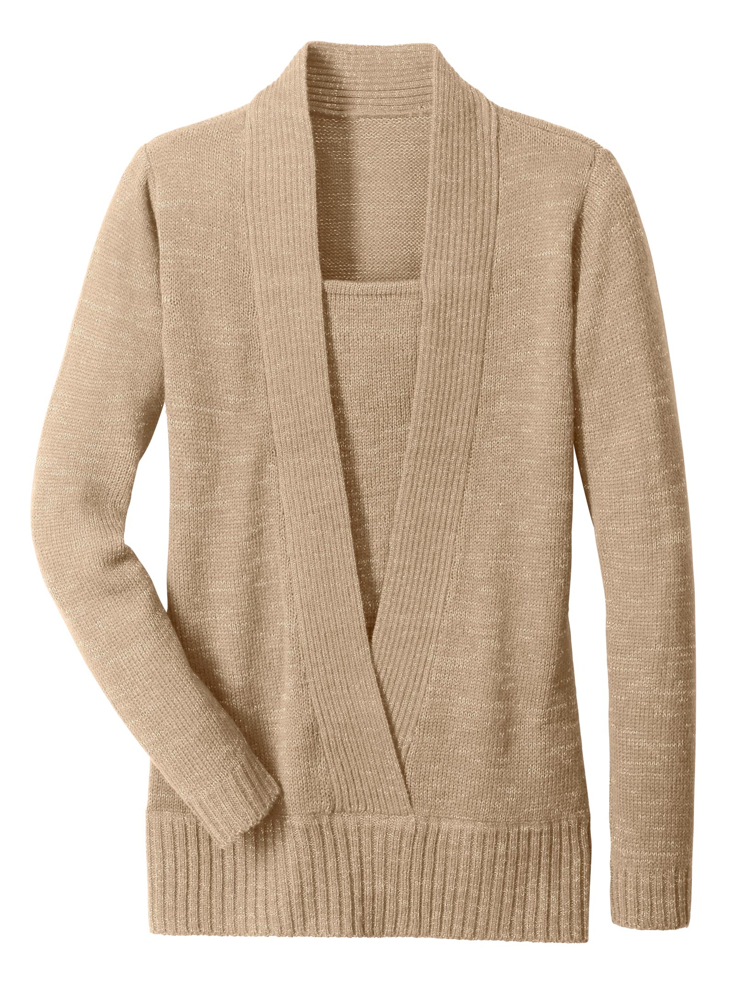 Pullover - goldfarben-meliert