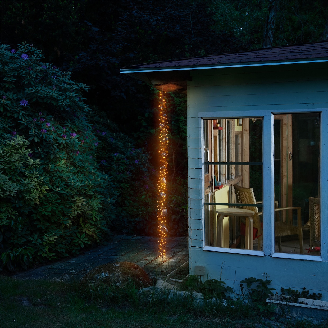 my home LED-Lichterkette - schwarz