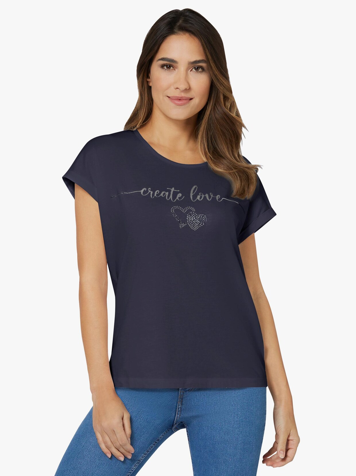 Rundhalsshirt - marine