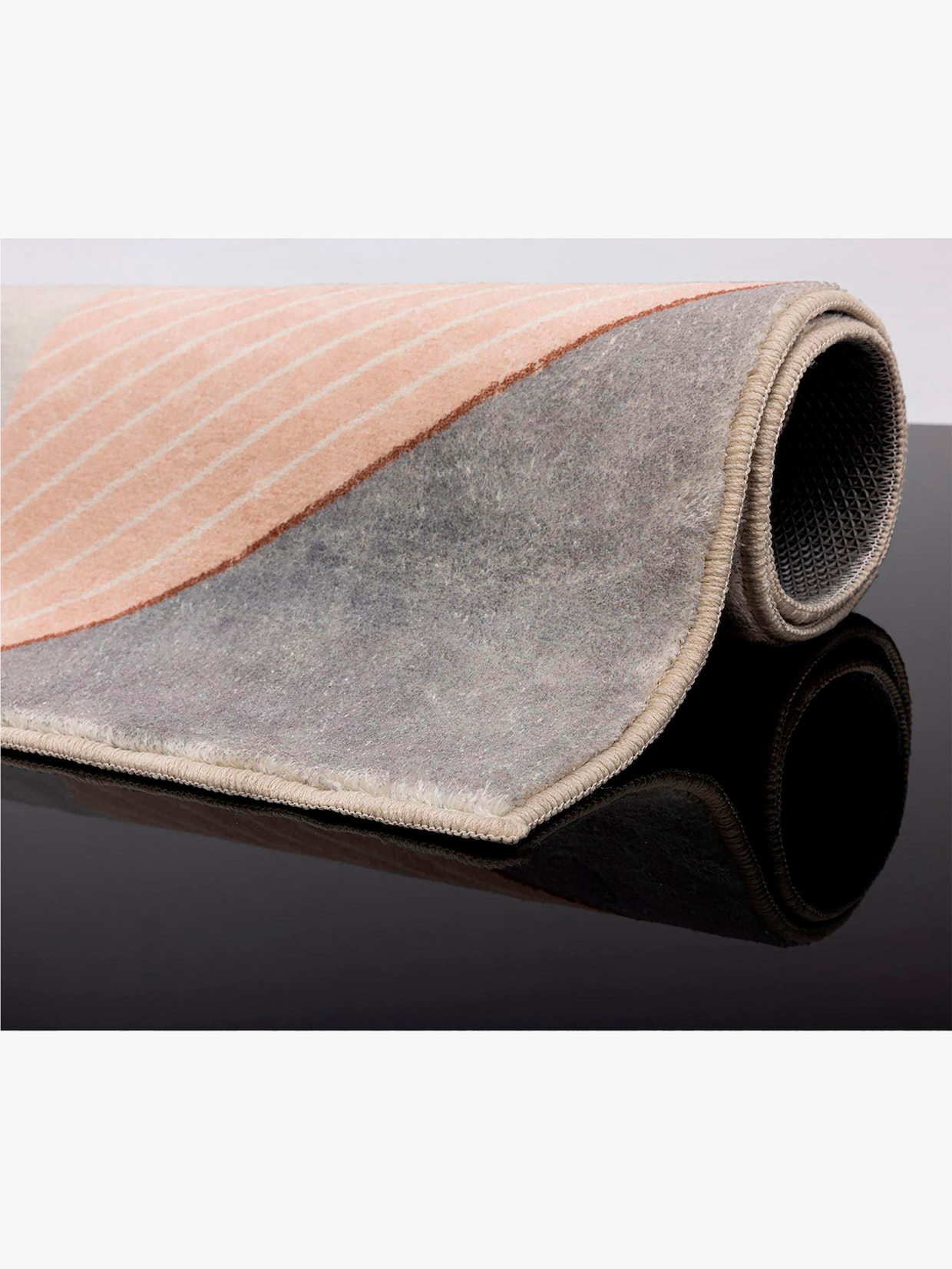 Theko Badematte - grau-gemustert