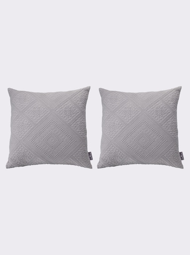 Pereira da Cunha Lot de 2 housses de coussin - gris