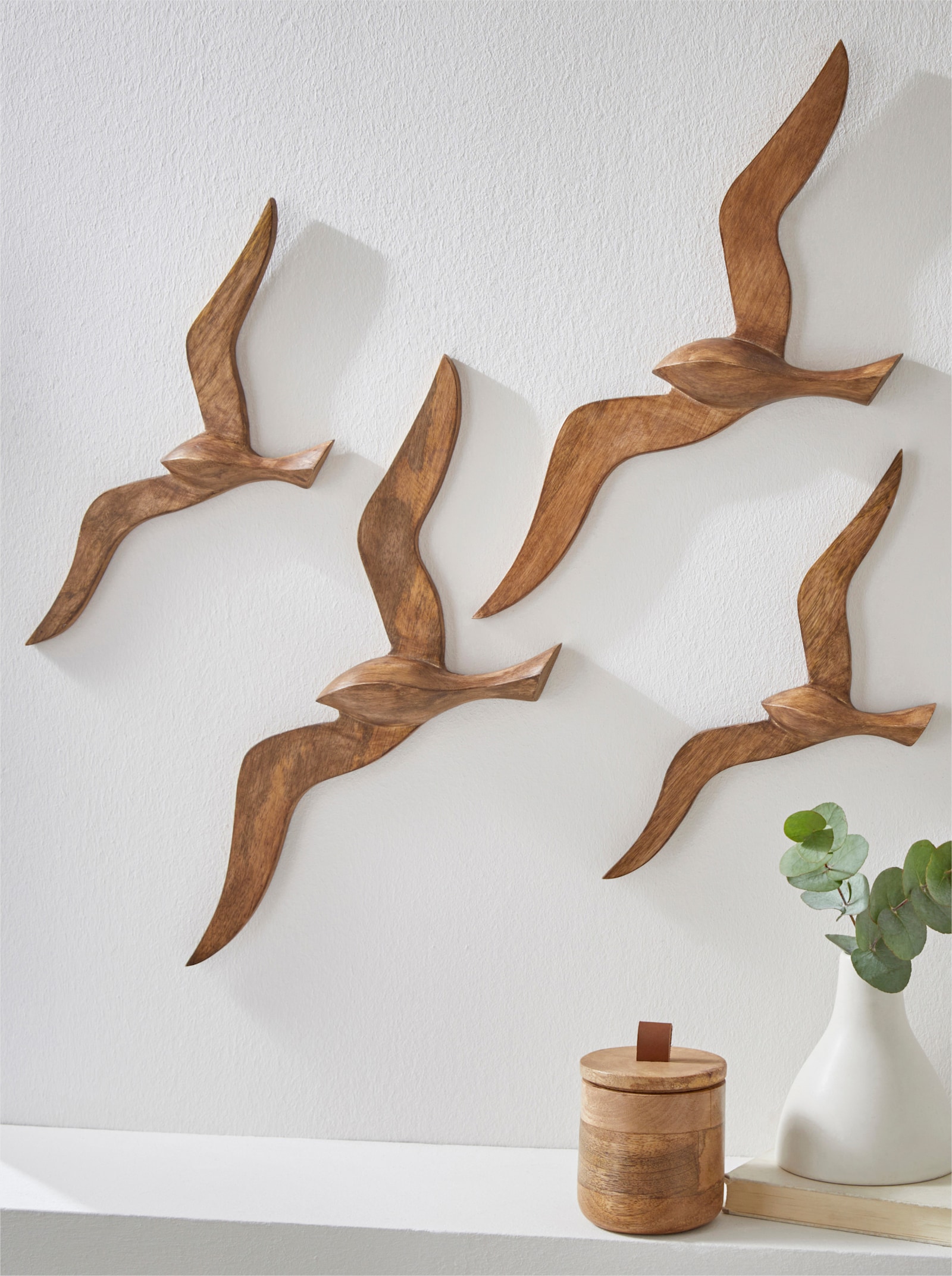 heine home Wanddeko Vögel 2er-Set - dunkelbraun