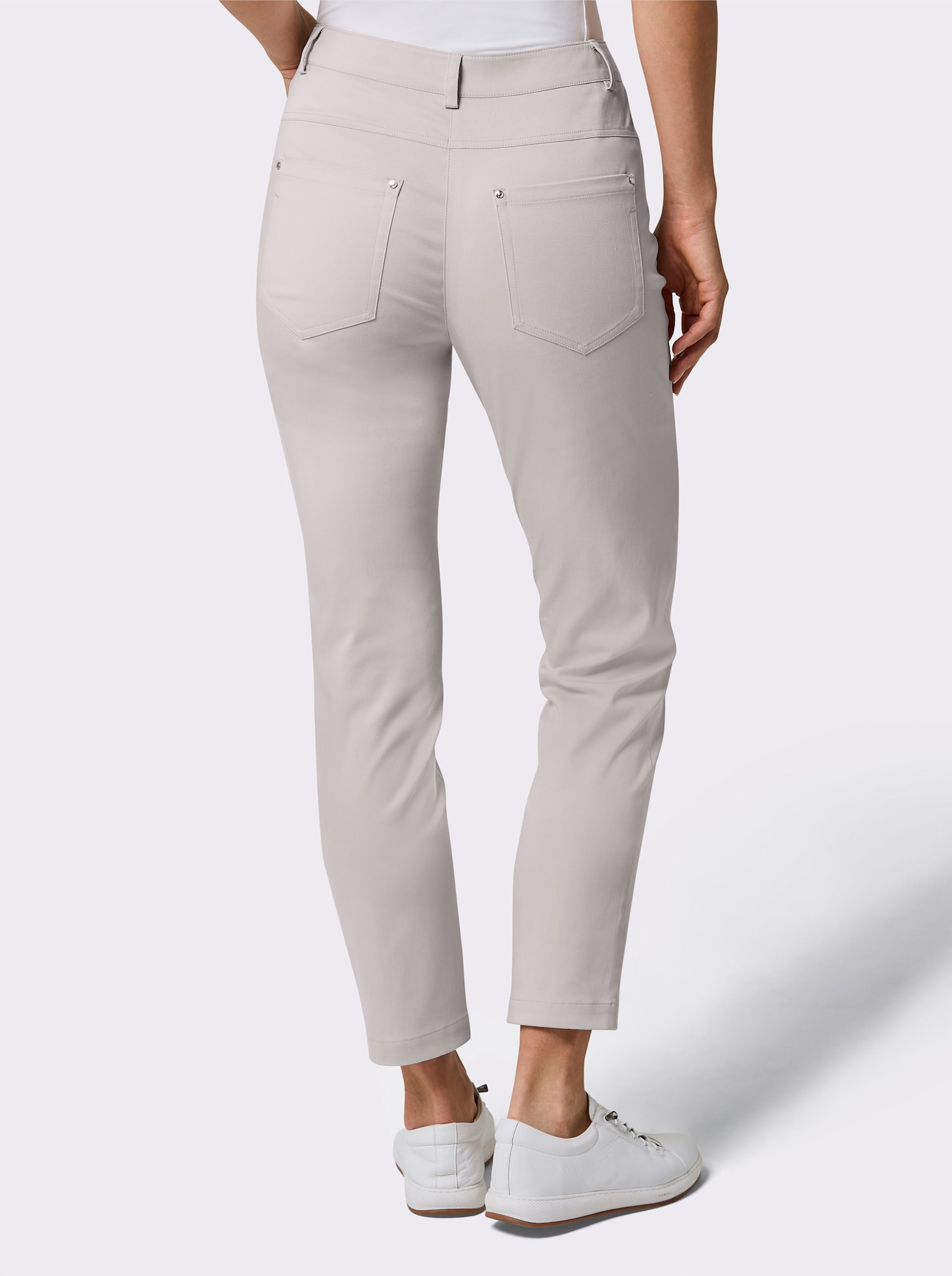CREATION L PREMIUM Hose mit Lyocell - hellgrau
