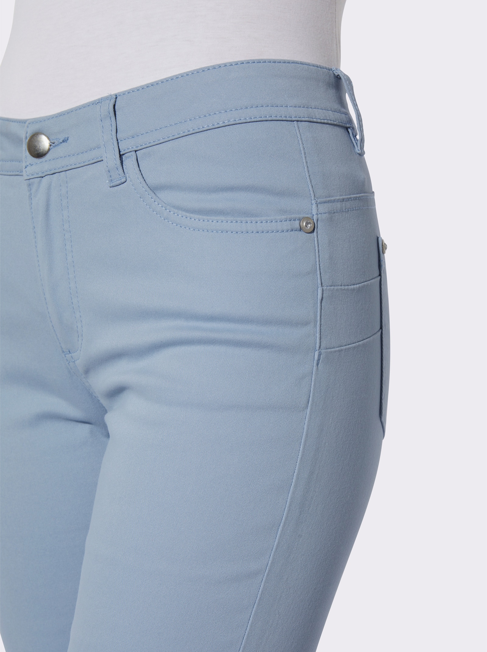 7/8-Jeans in Baumwoll-Stretch-Qualität - bleu