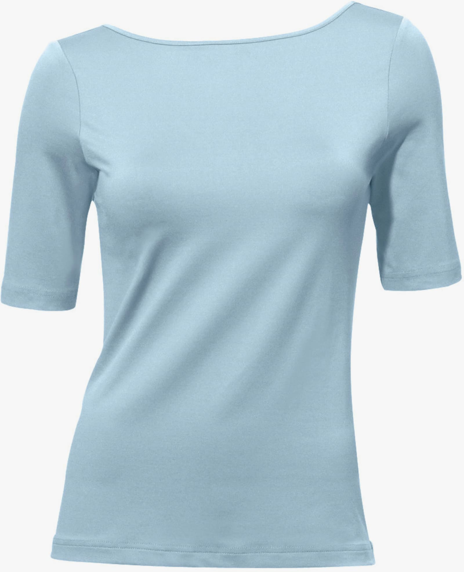 heine Kurzarmshirt mit V-Ausschnitt hinten - bleu