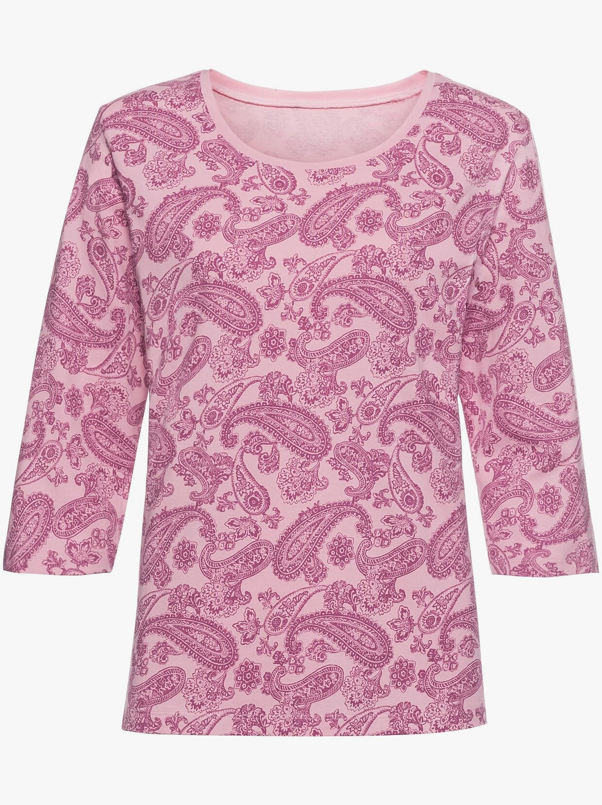 Shirt met 3/4-mouw - roze geprint