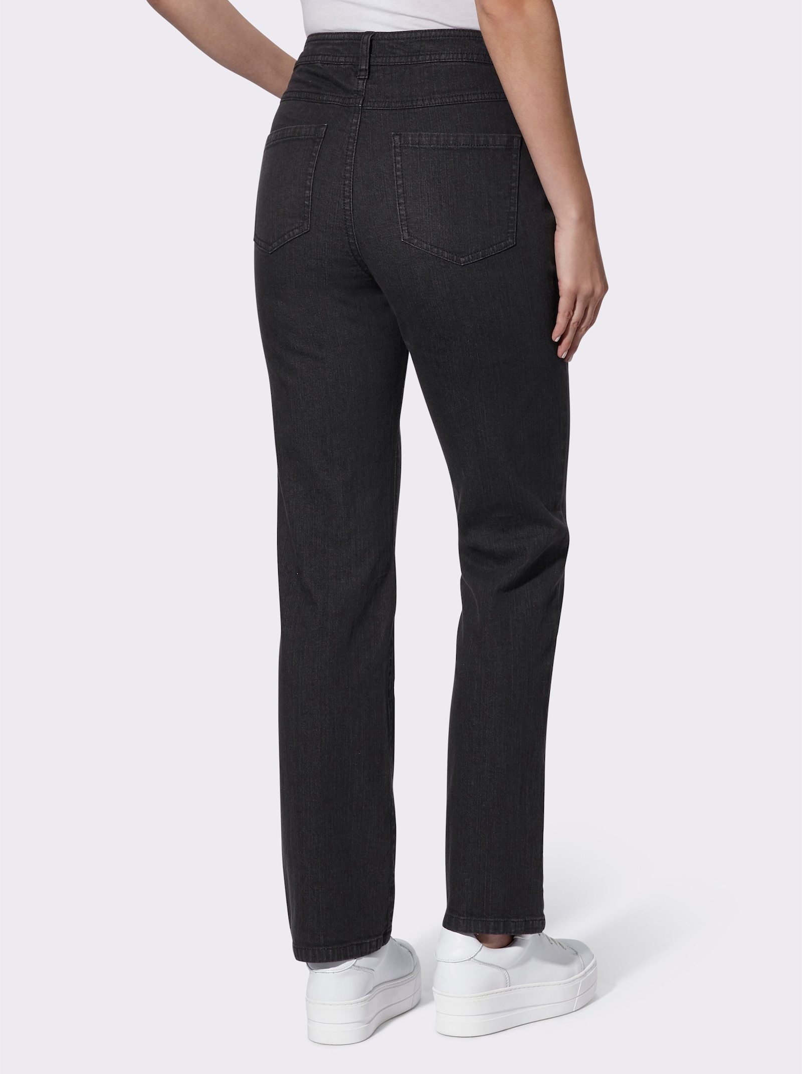 5-Pocket-Jeans mit lässig weiten Beinen - black-denim
