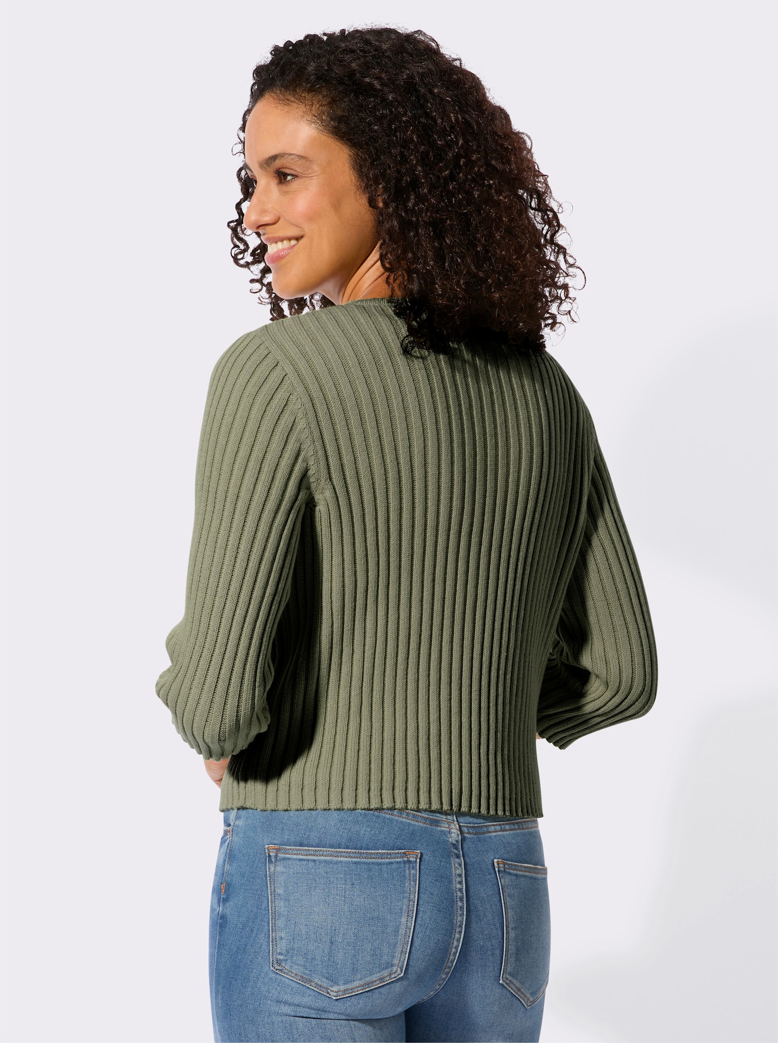 Bolero mit Knopfverschluss - khaki