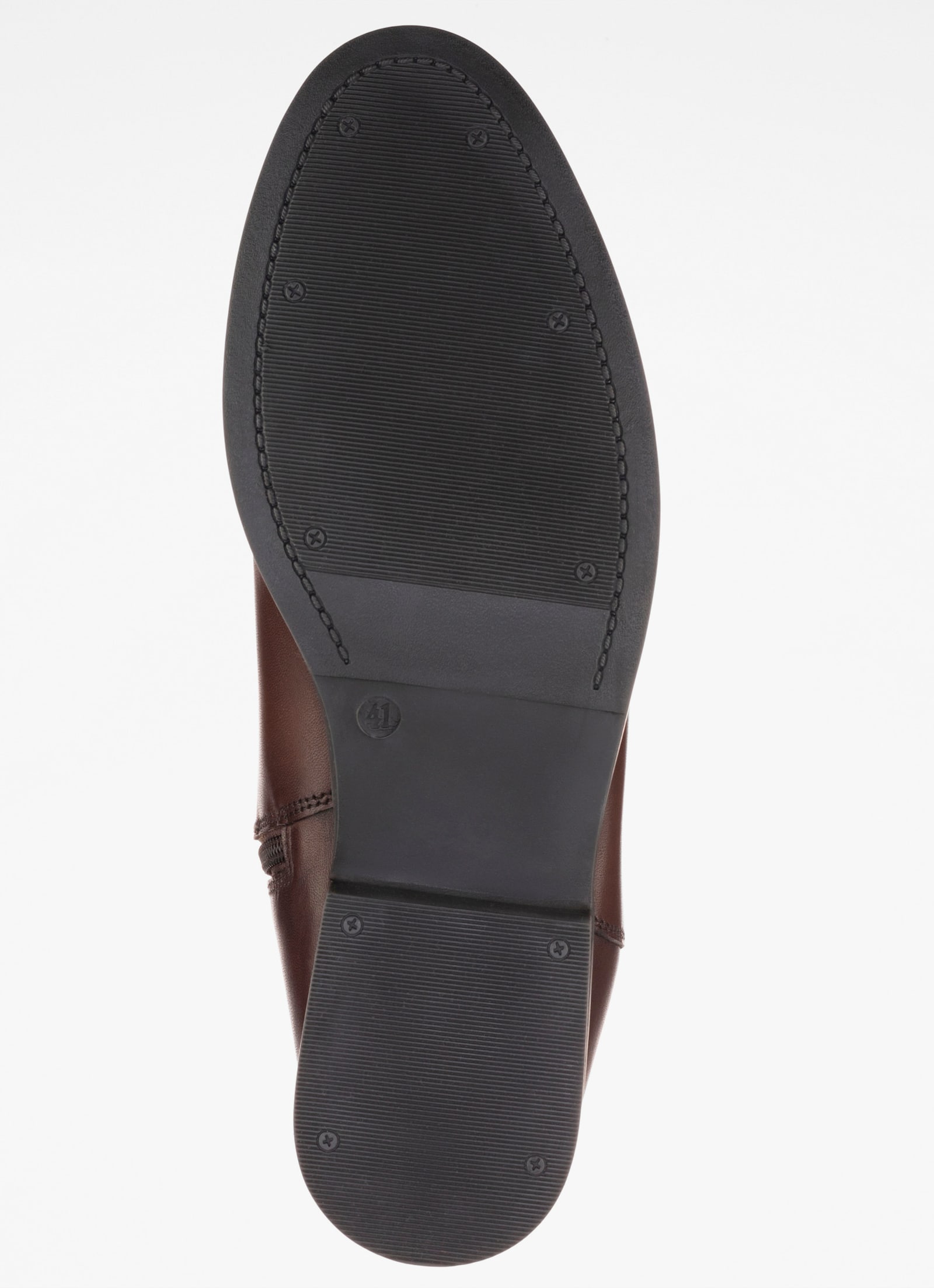 sheego Weitschaftstiefel mit Stretch-Einsatz, in 3 Schaftweiten - braun