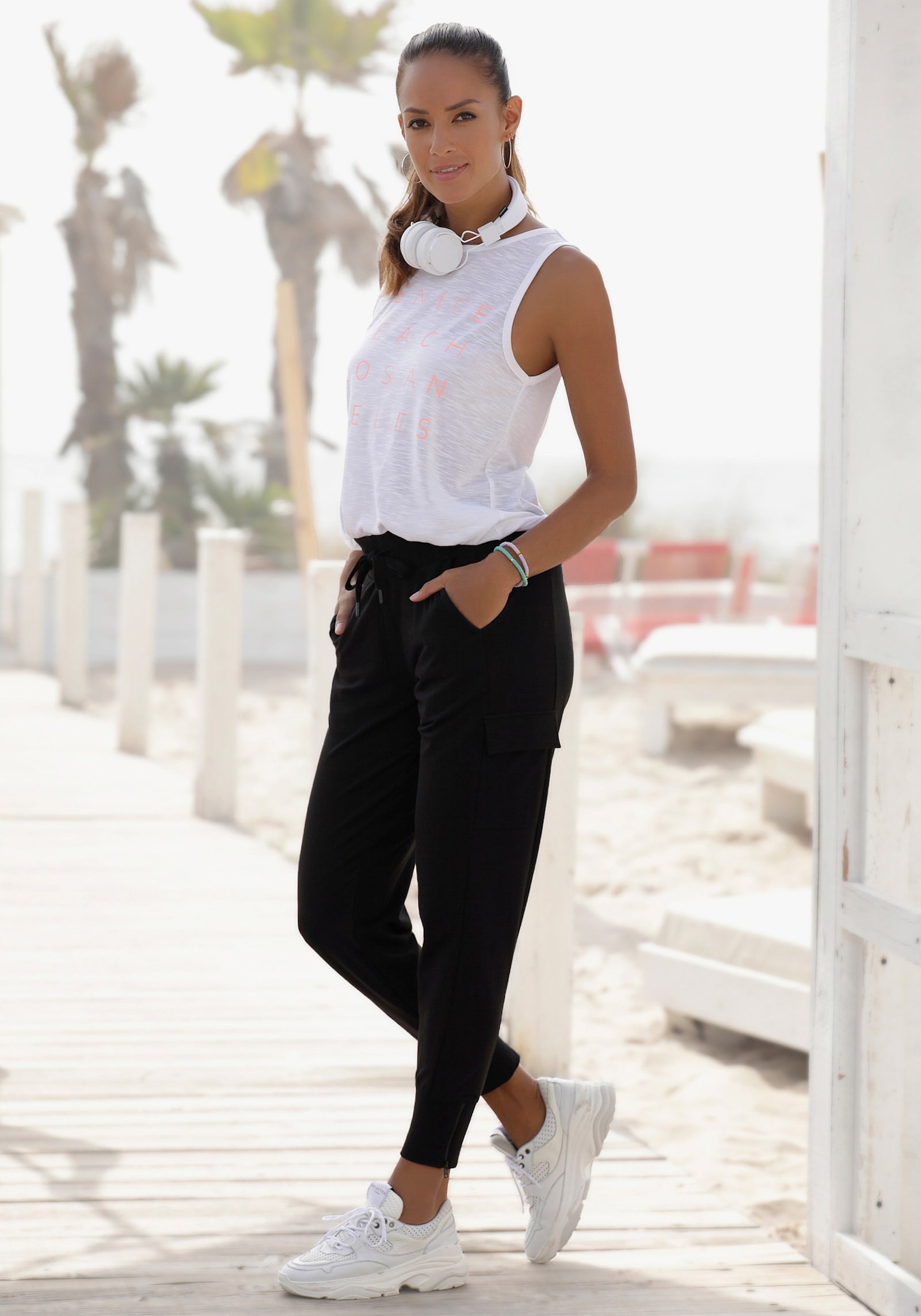 Venice Beach Jogginghose - schwarz