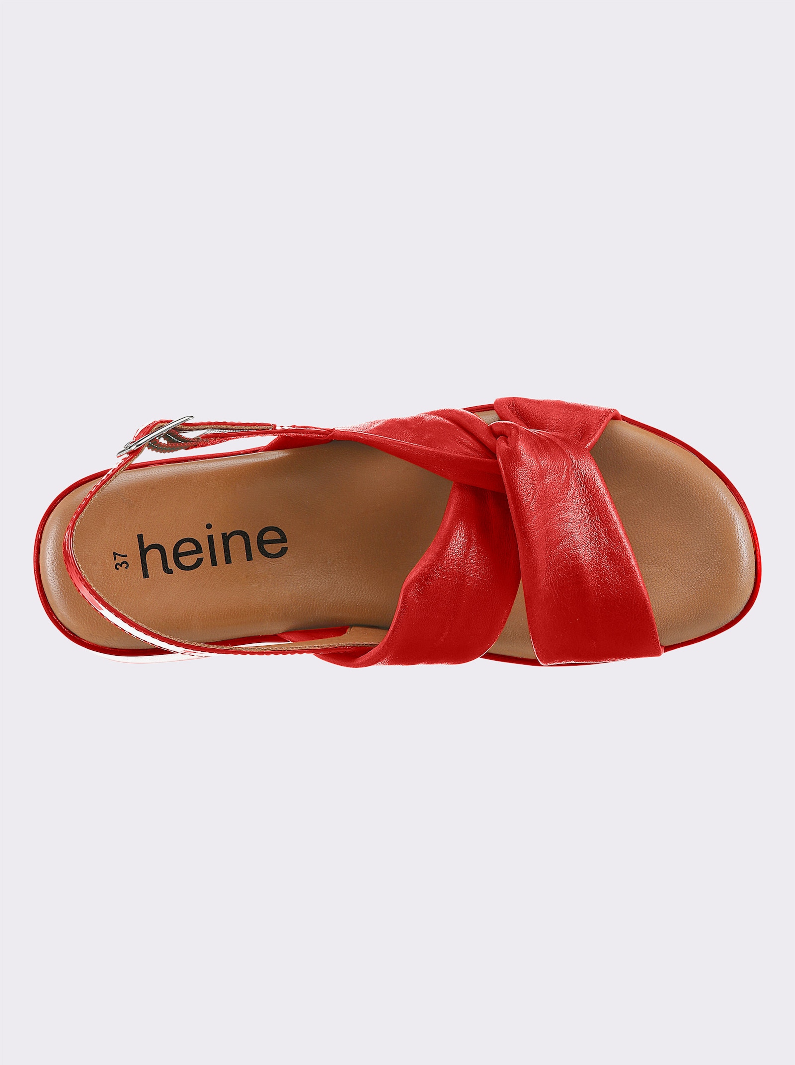 heine Sandale - rot-weiß