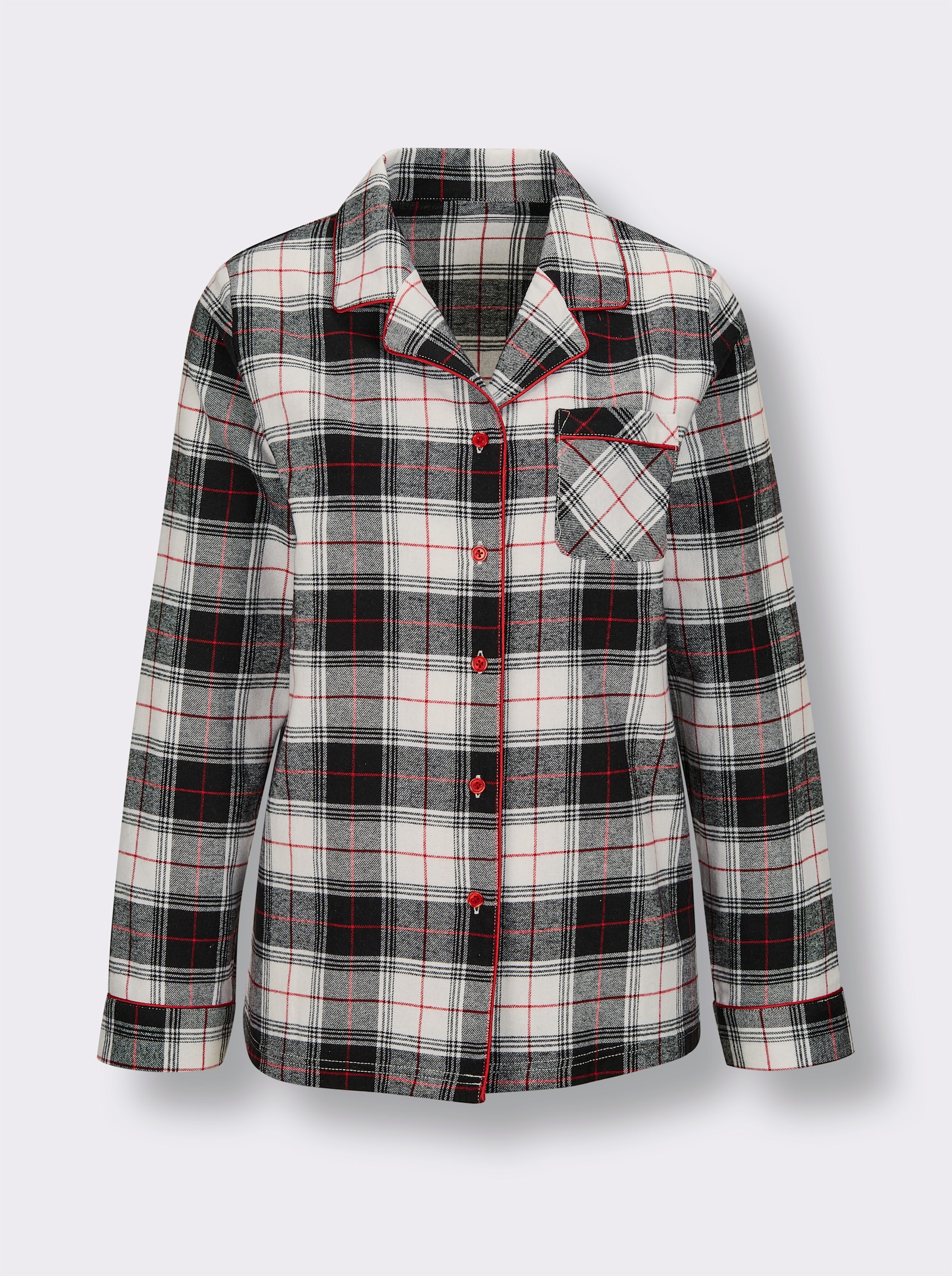 wäschepur Pyjama - rot-schwarz-kariert