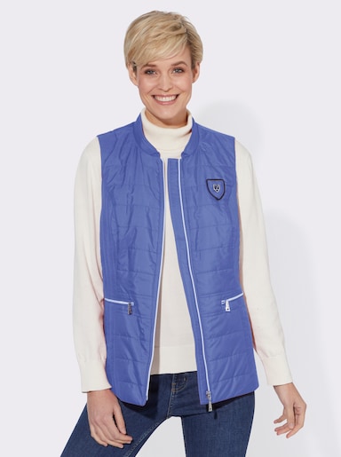 Steppweste mit Reißverschluss-Taschen - jeansblau