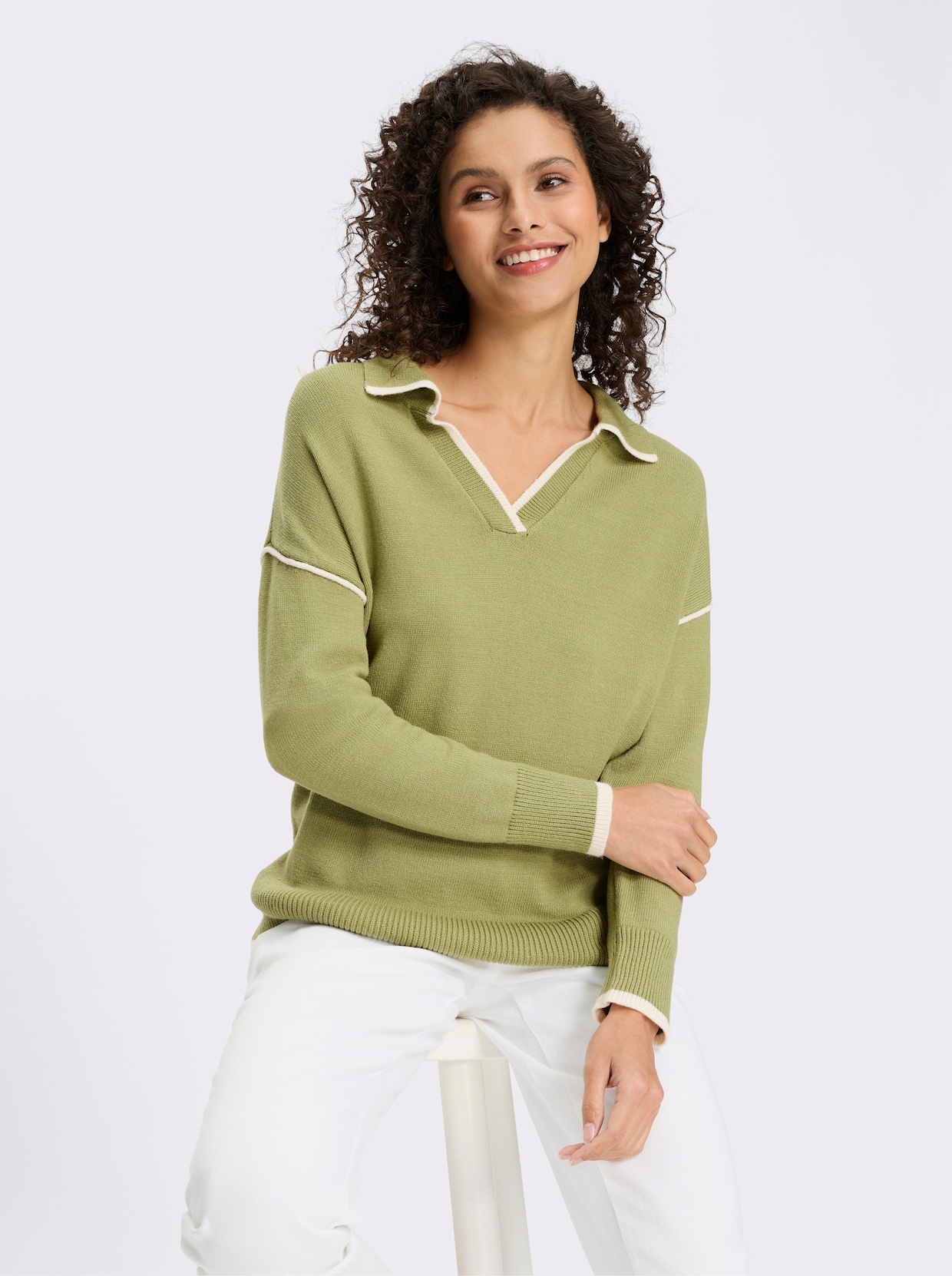 heine Polopullover - schilf