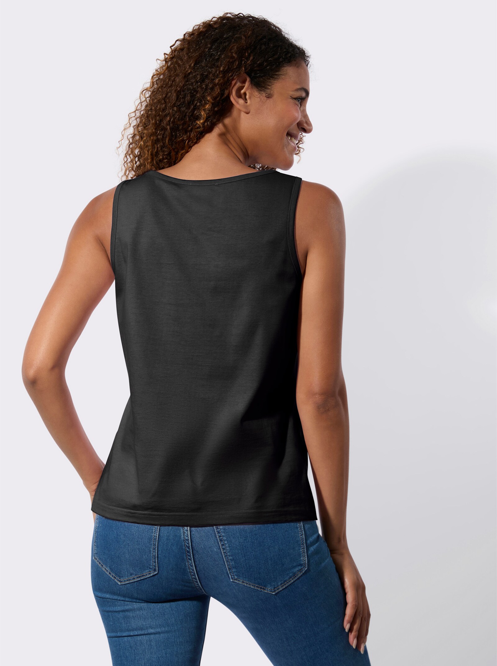 Shirttop in set van 2 - zwart + zwart