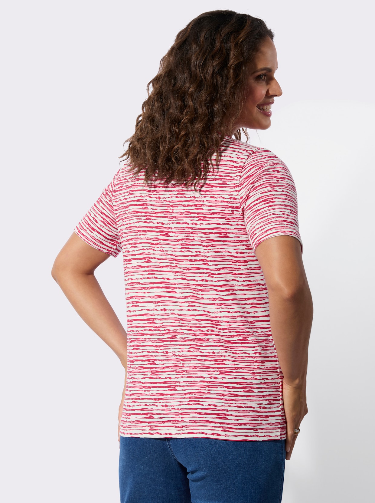 T-Shirt - erdbeere-flamingo-bedruckt