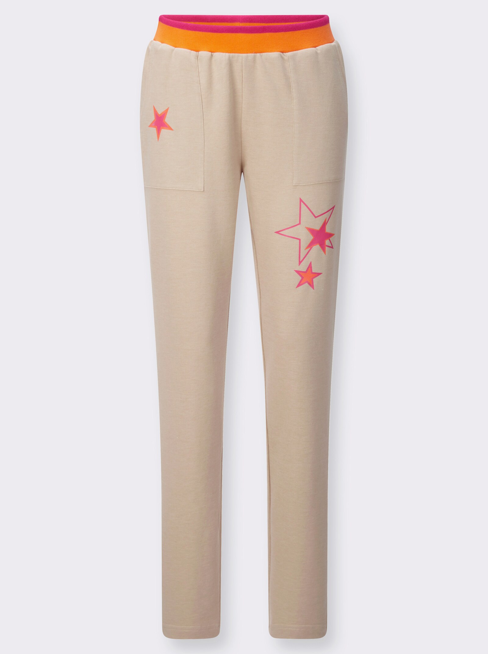 Sweathose mit Kontrast-Details - sand-pink