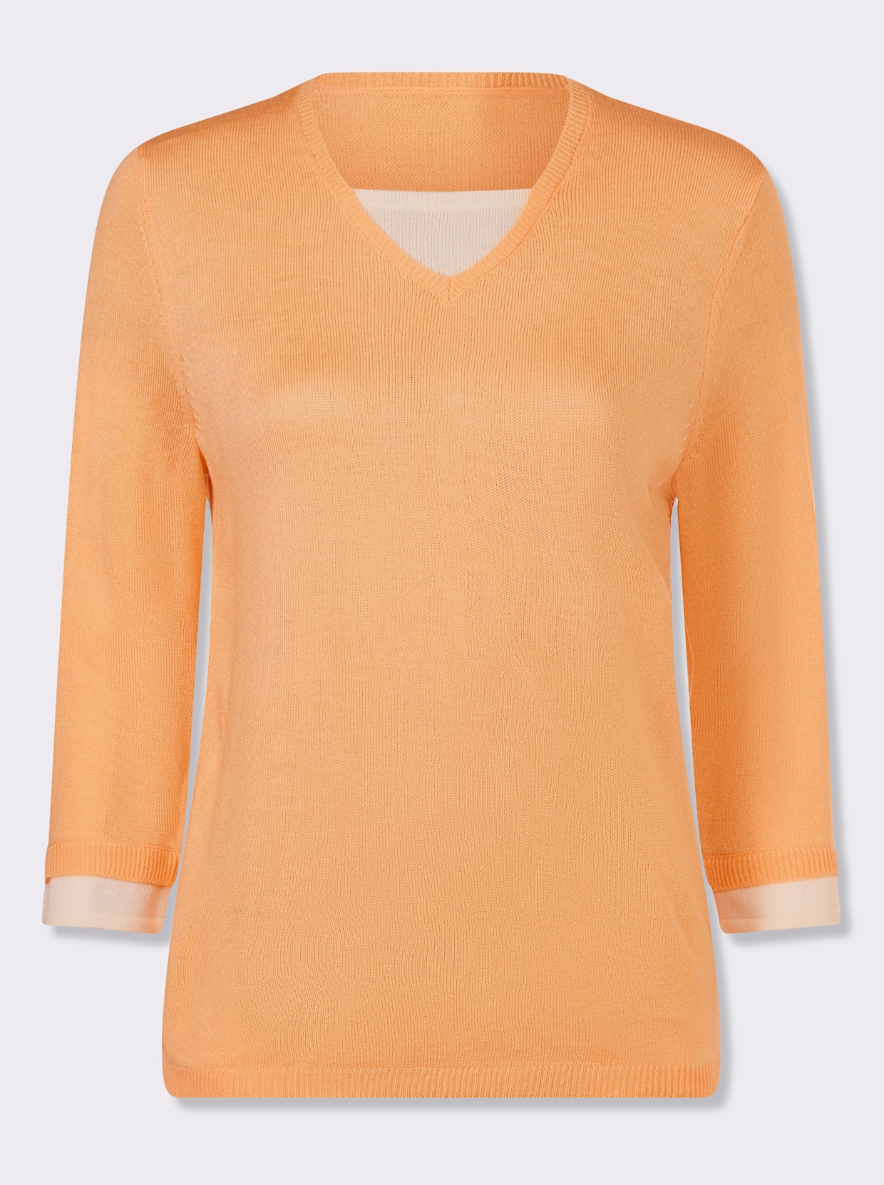 2-in-1-Pullover - apricot