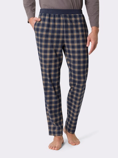 Schlafanzug-Hose - marine-kariert