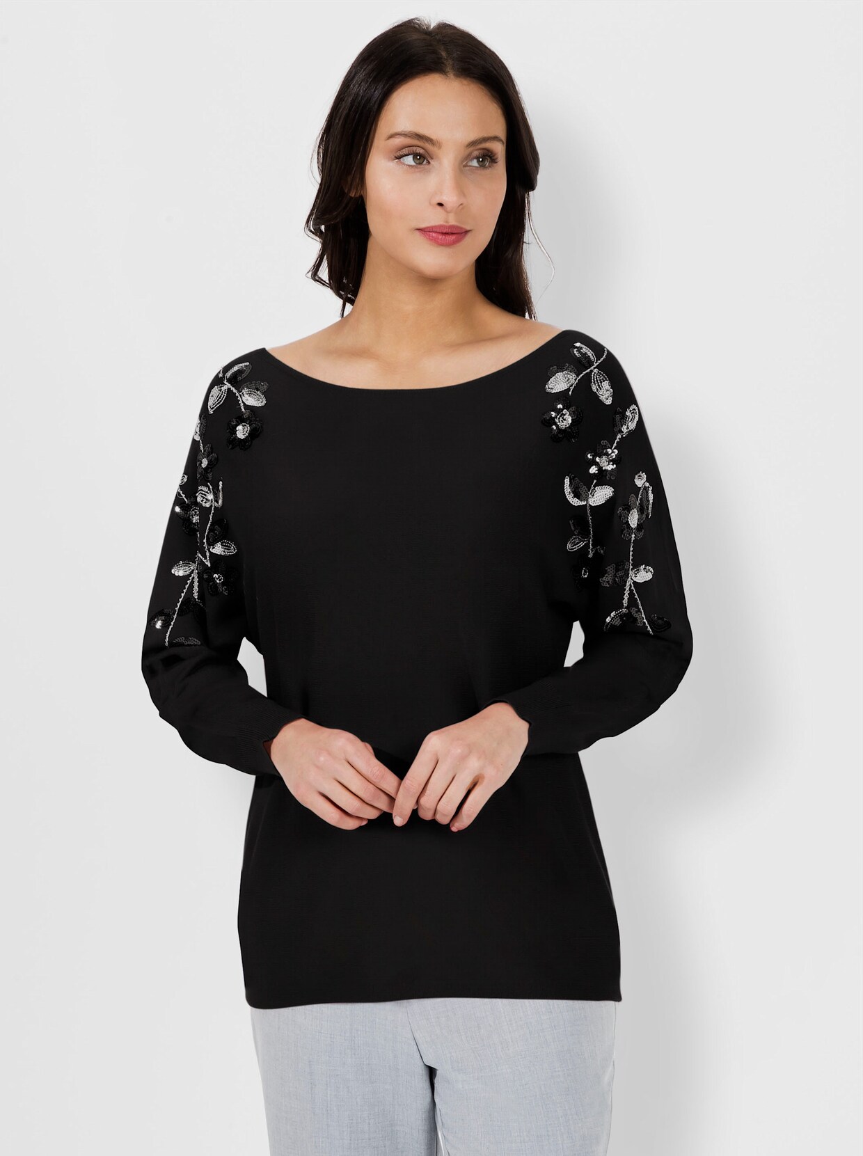 Pull en tricot fin - noir