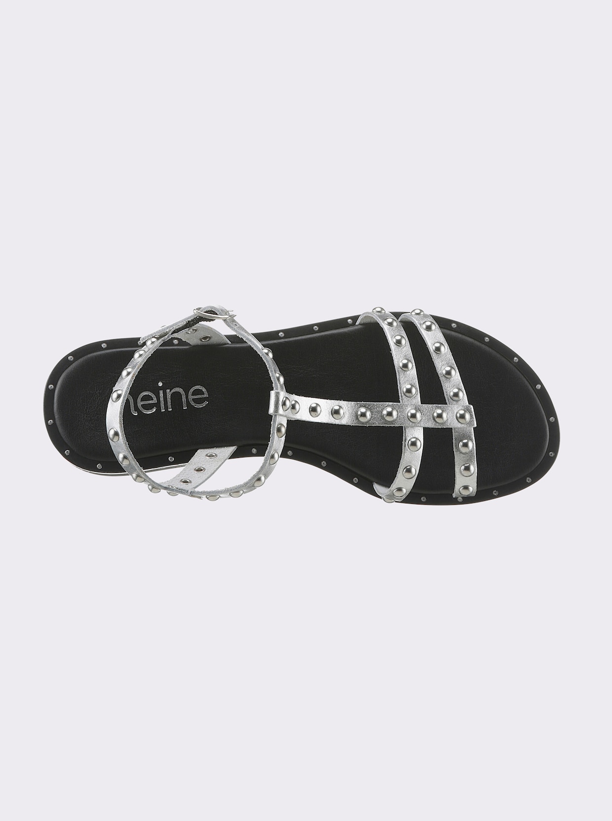 heine Sandalen - zilverkleur/zwart