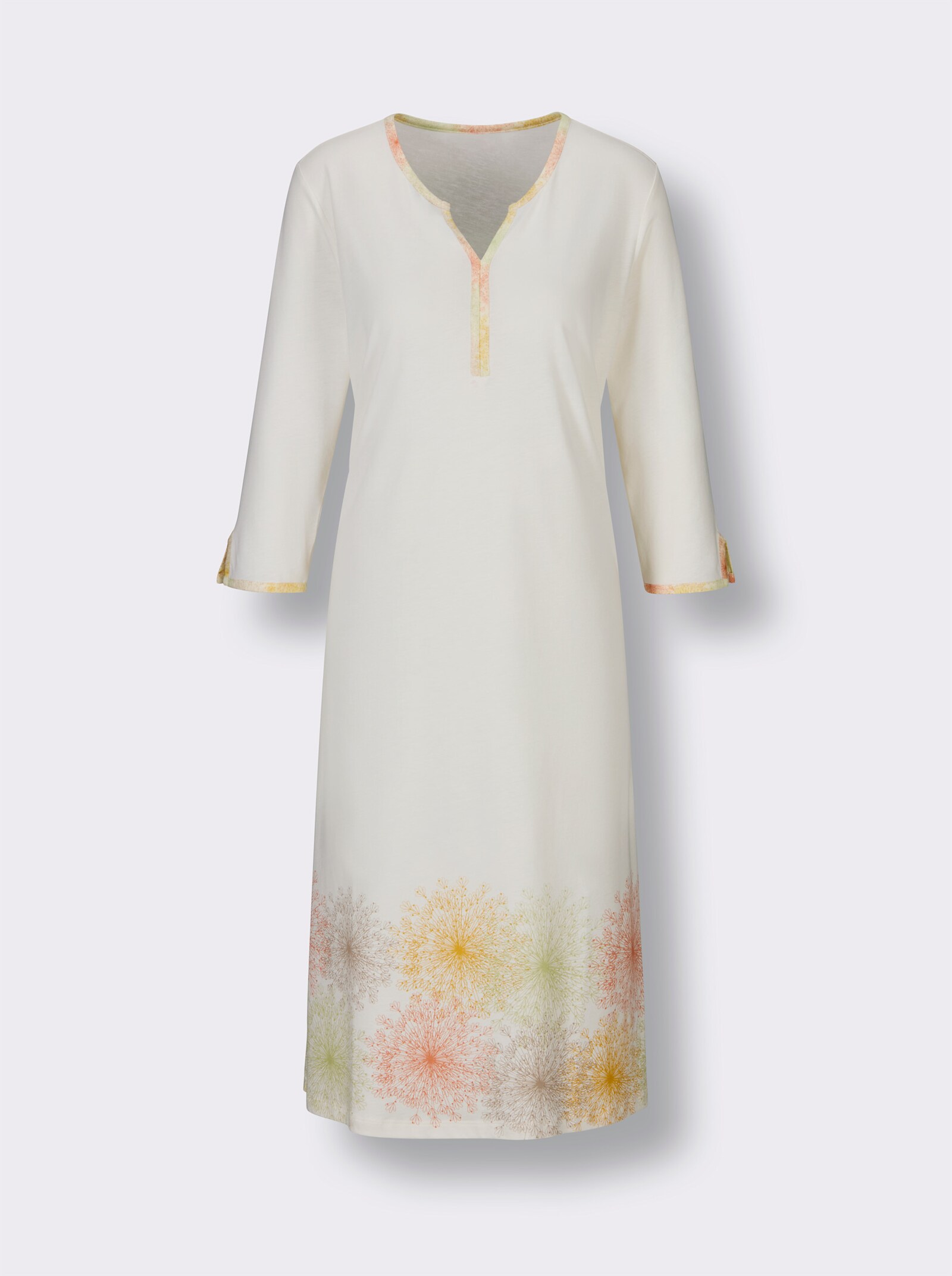 wäschepur Nachthemd - champagner-apricot-bedruckt