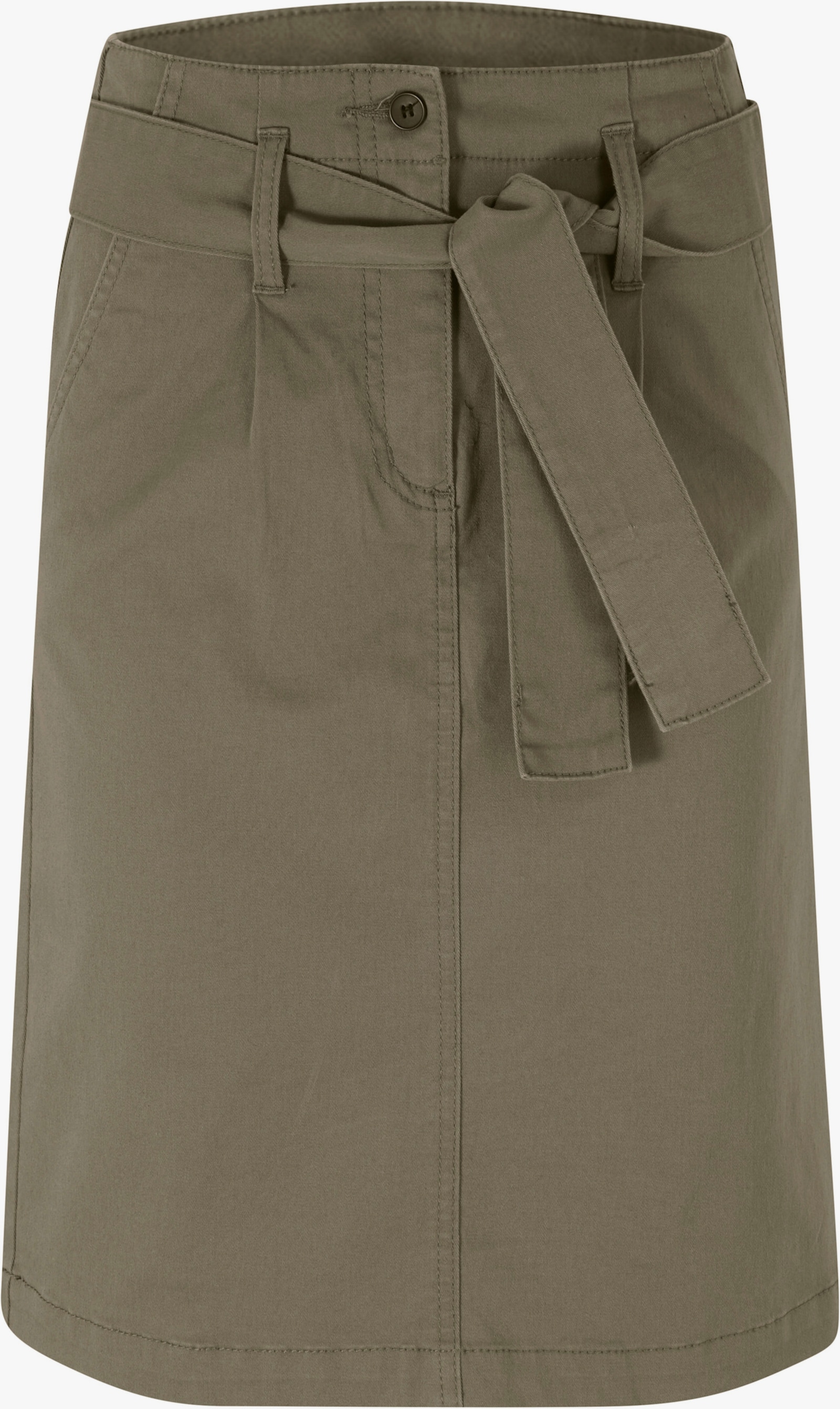 heine Webrock mit Bundfalten - schlamm