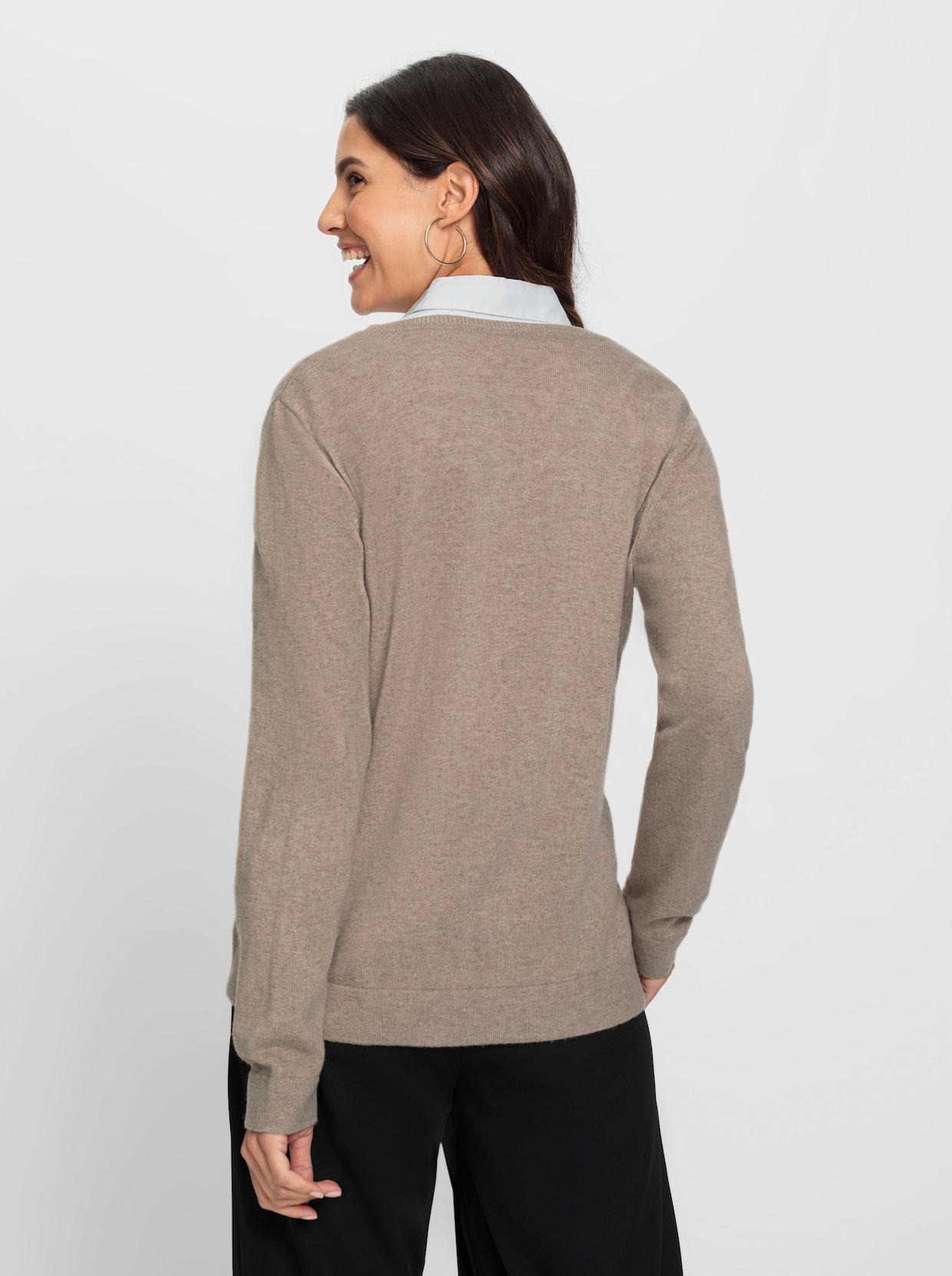 Veste en tricot fin - sésame chiné