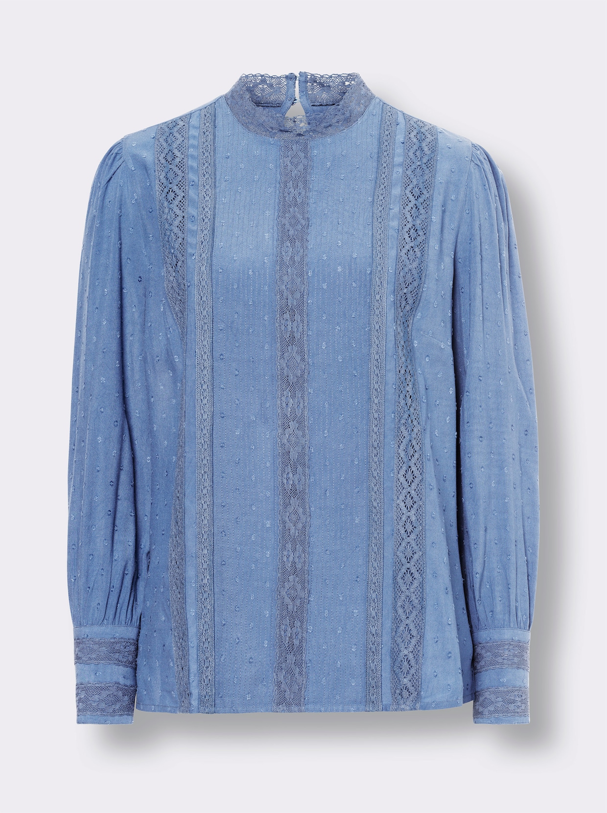heine Kanten blouse - hemelsblauw