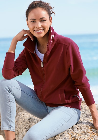 Elbsand Sweatjacke - weinrot