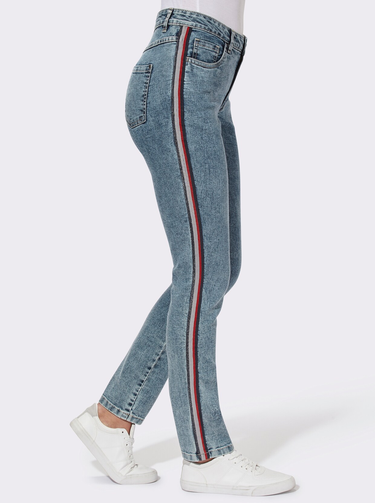 5-pocketjeans - blue-bleached