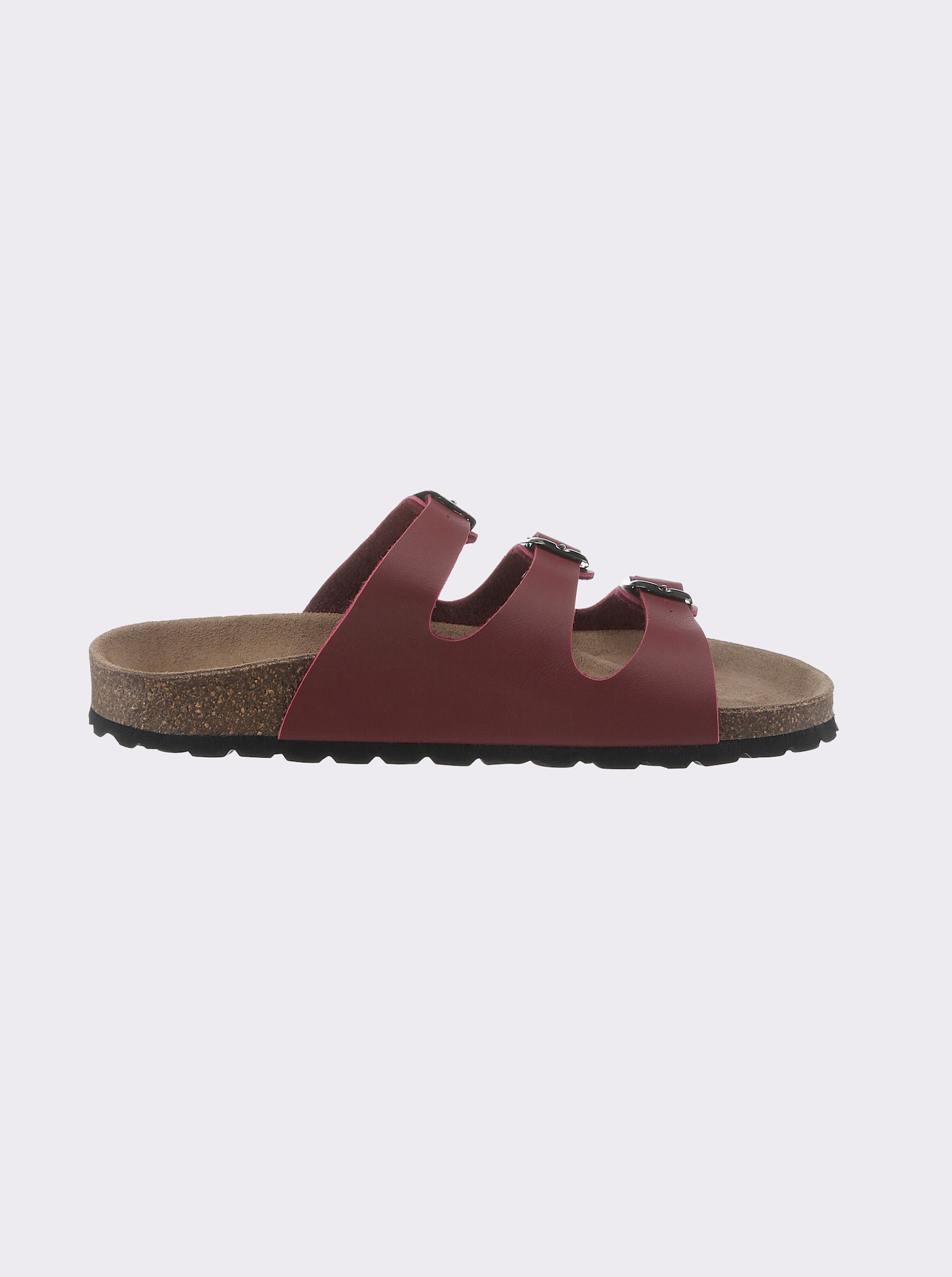 Bio Time Pantolette in schlanker Weite F - bordeaux