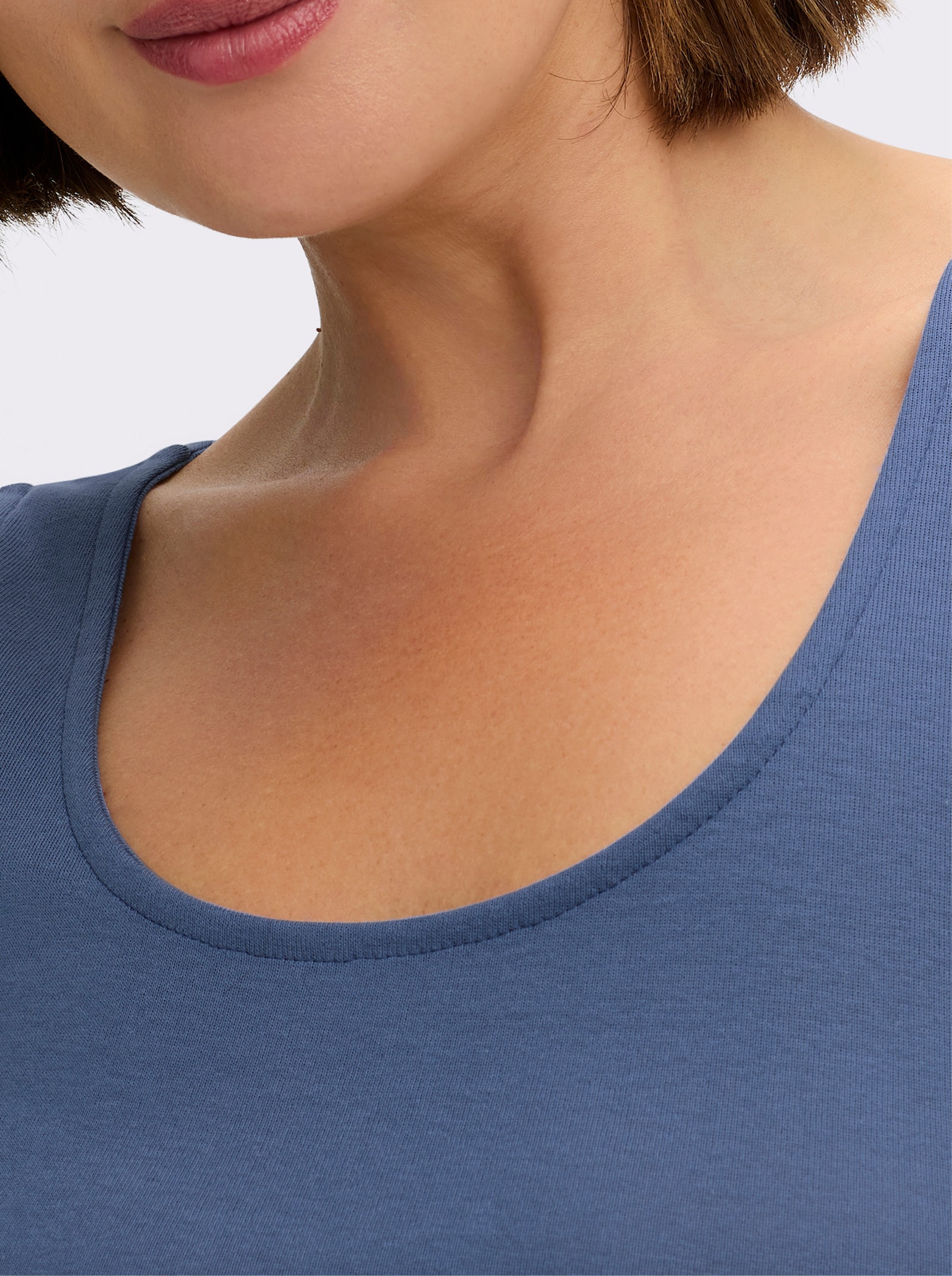 wäschepur Achseltop extralang - jeansblau