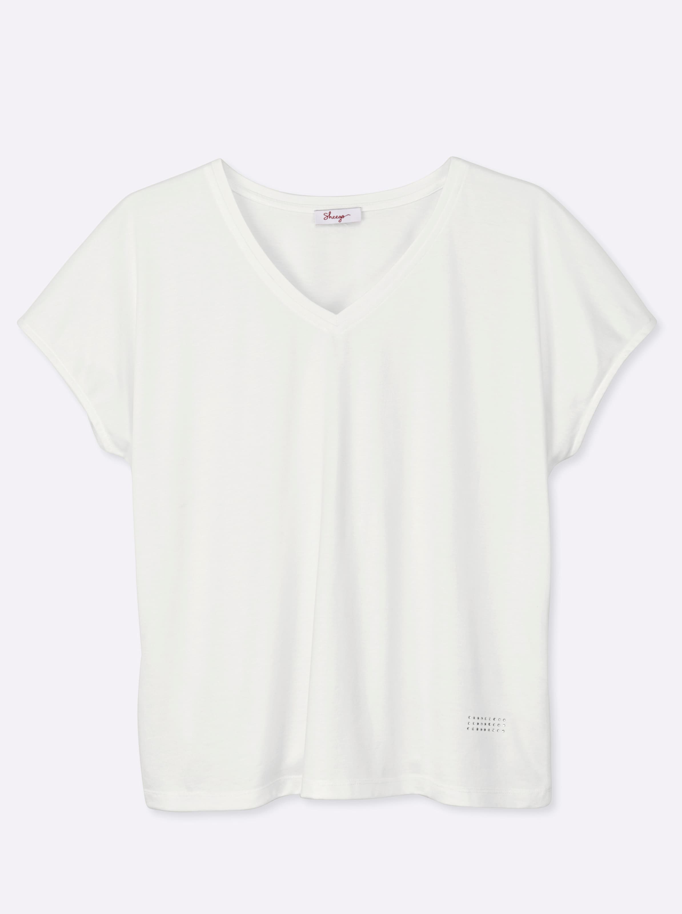 Weiß V-Shirt - Bild 3
